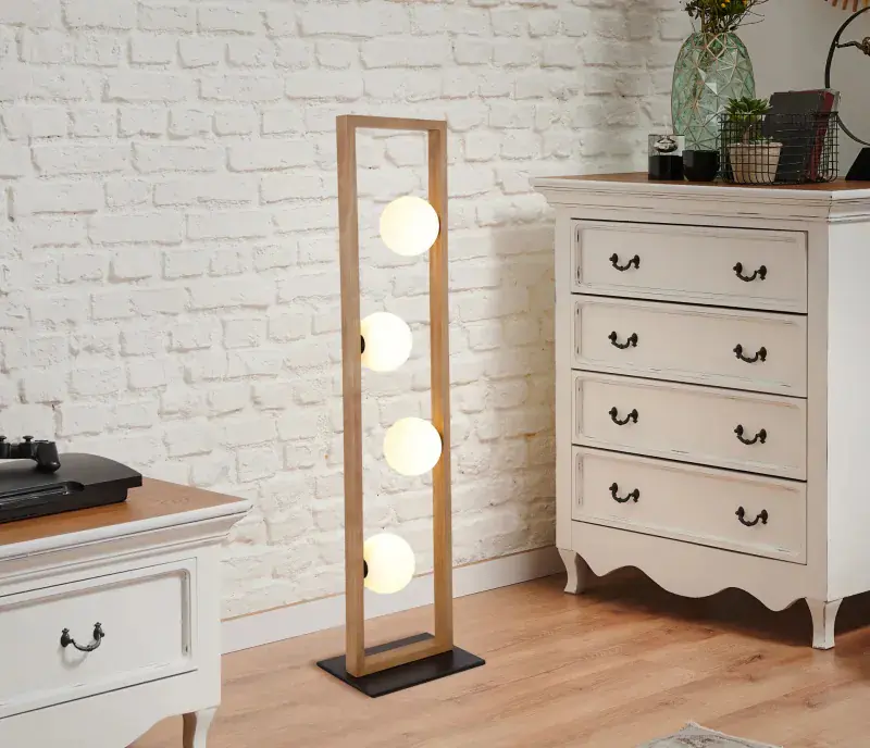 Globo Stehleuchte Nanda 110 cm schwarz matt