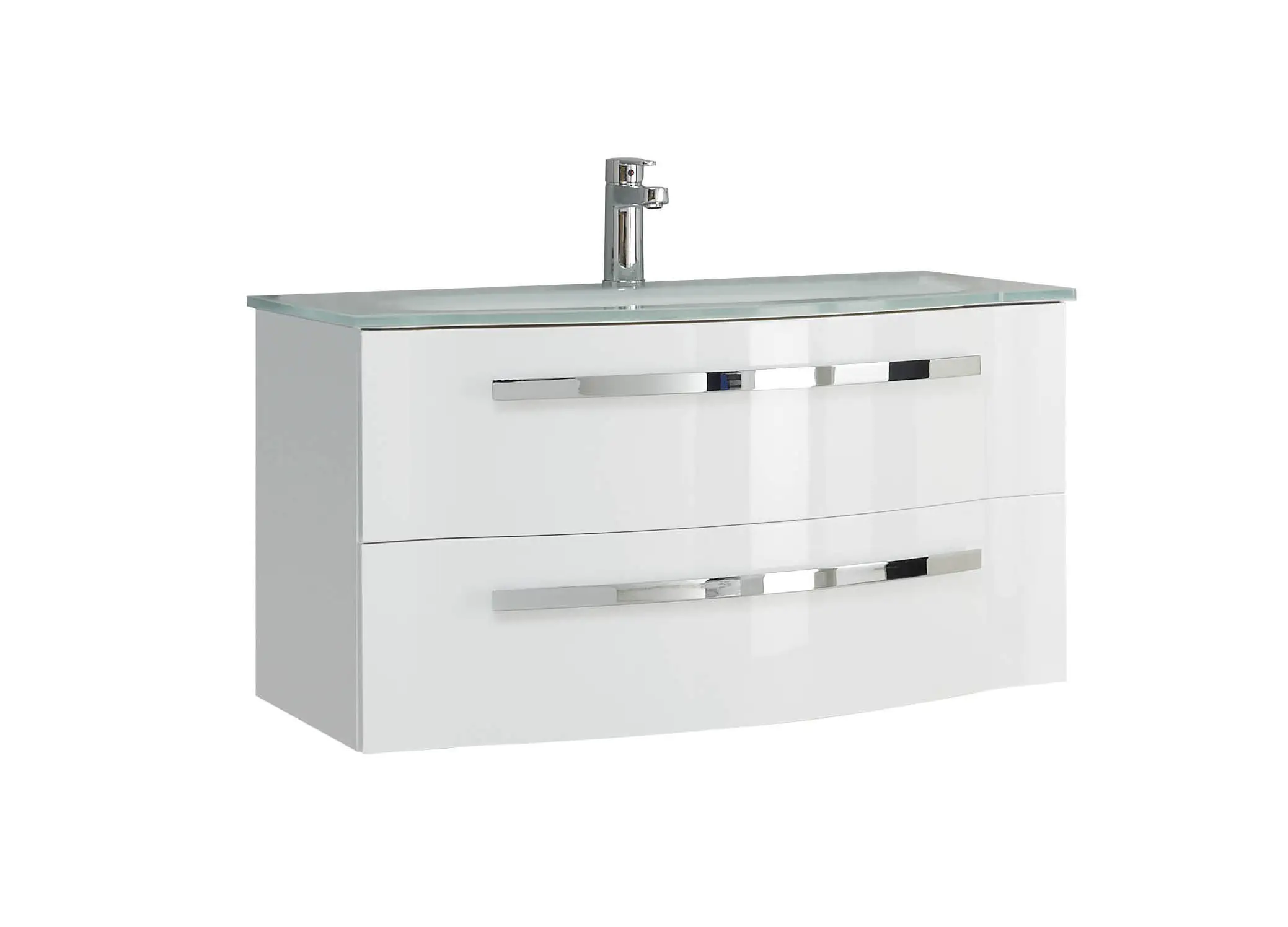 Pelipal Waschtischunterschrank Fokus 4005 mit Glaswaschtisch, Breite 92 cm