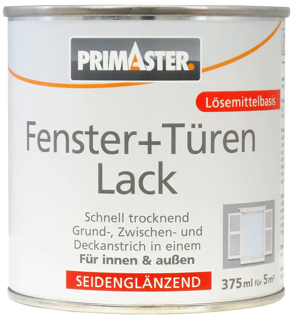 Primaster Fenster und Türenlack 375 ml weiß seidenglänzend