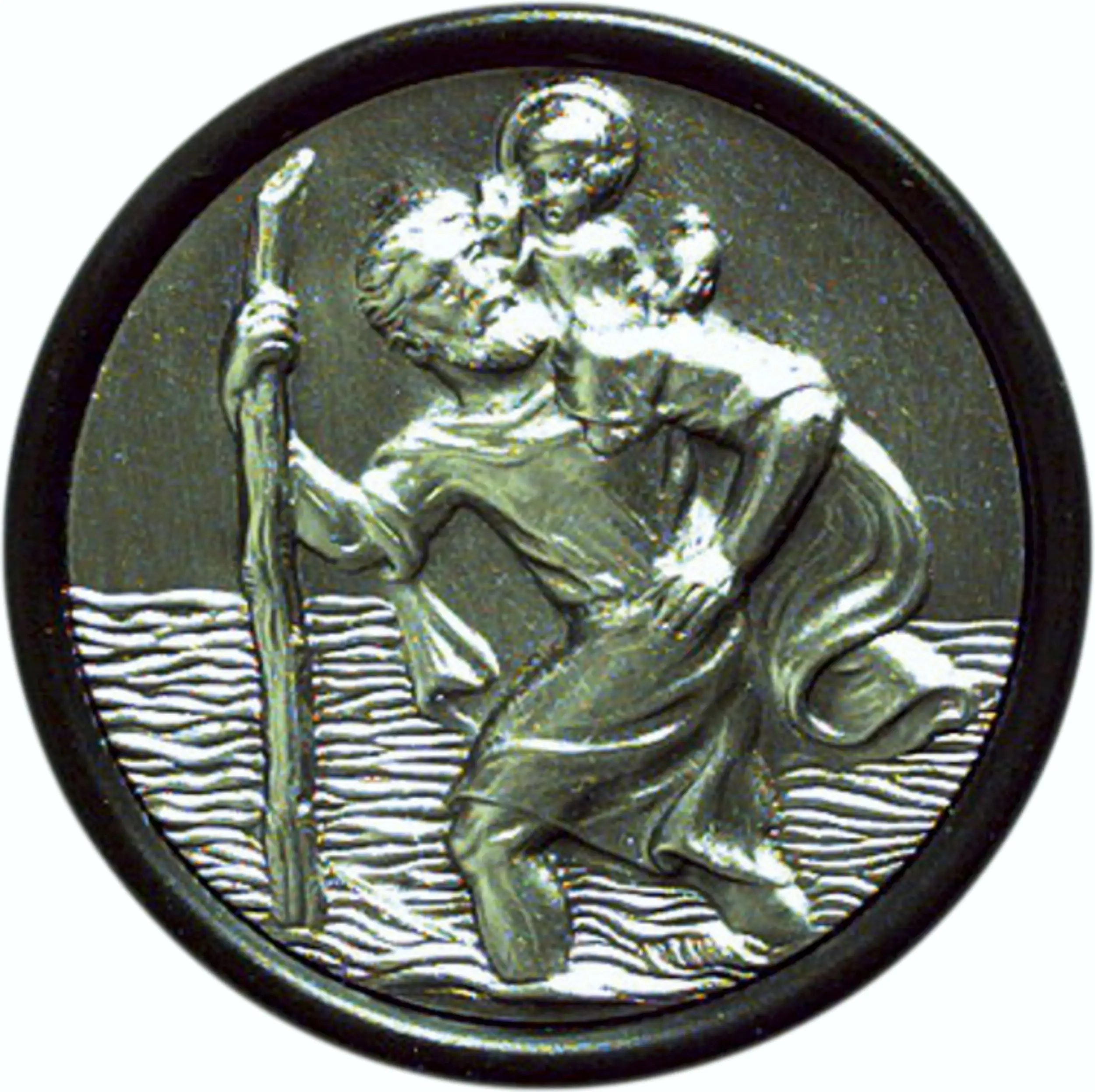 Hermann Schütz Christophorus Plakette selbstklebend Ø 35mm