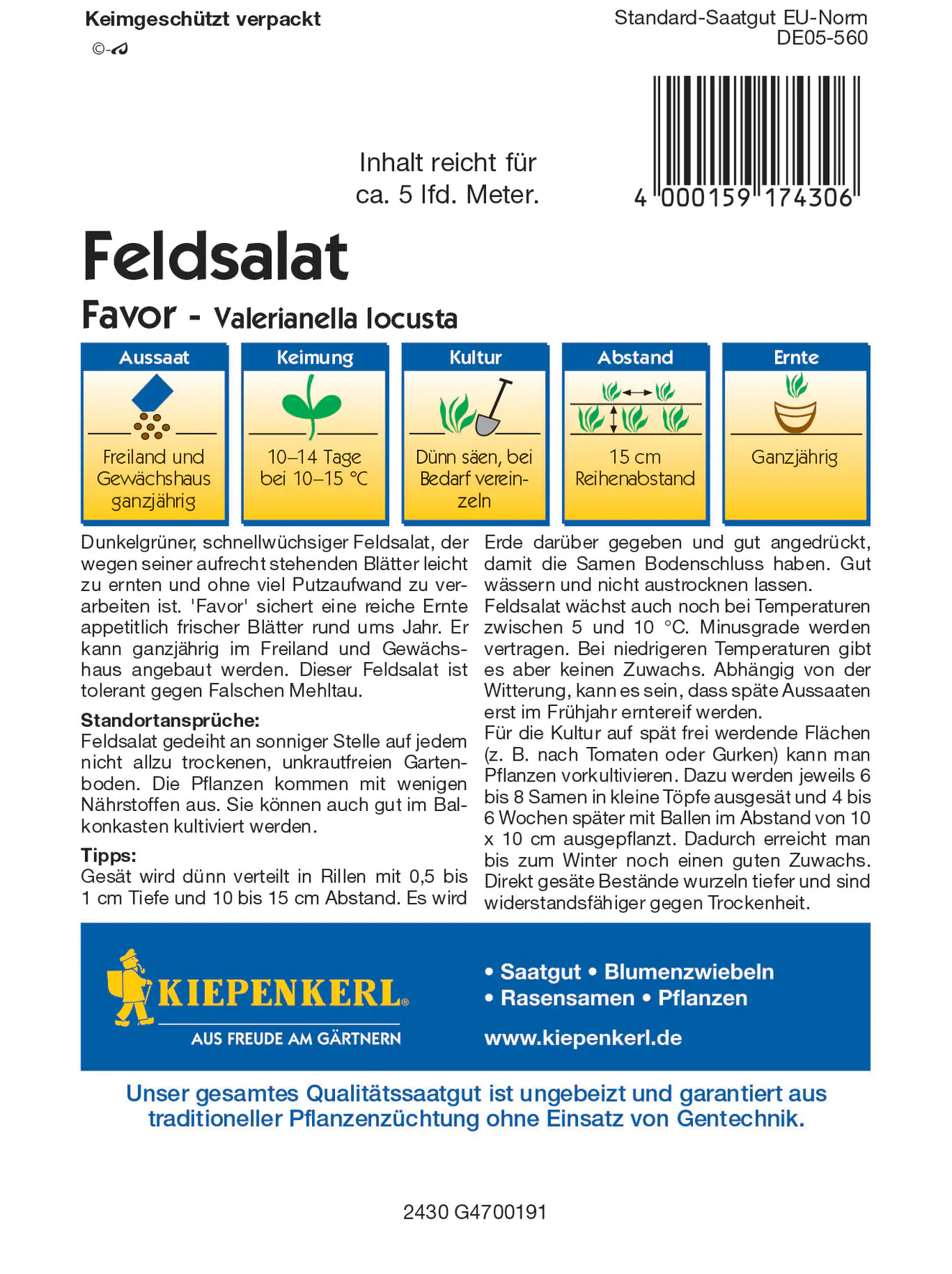 Kiepenkerl Feldsalat Favor Kiepenkerl Feldsalat Favor