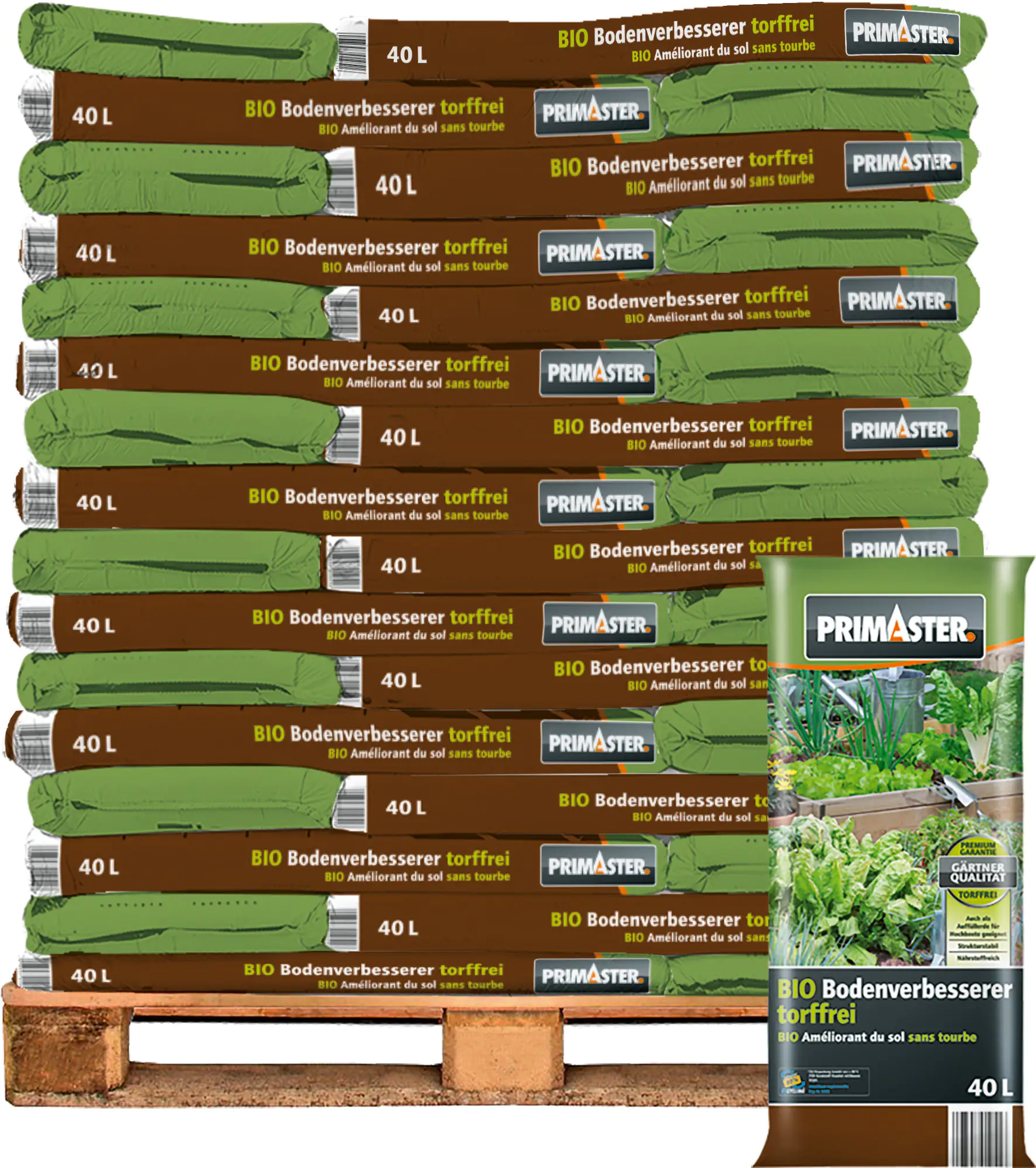 Primaster Bio Bodenverbesserer 40 L Palettenabnahme 48 Pack torffrei Primaster Bio Bodenverbesserer 40 L Palettenabnahme 48 Pack torffrei