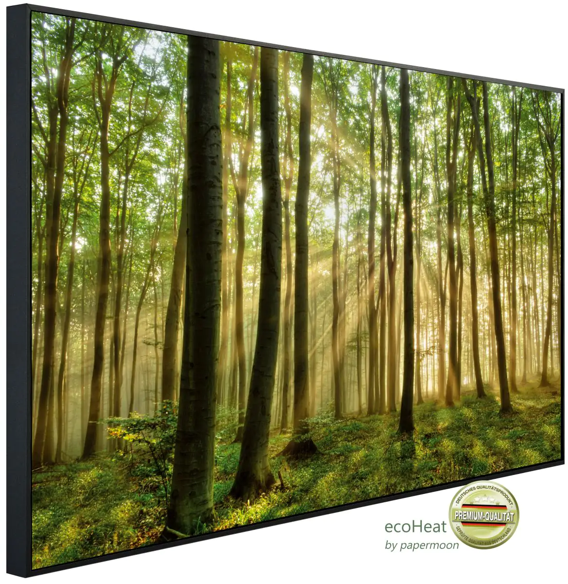 papermoon Infrarotheizkörper EcoHeat 75x120 cm 900 Watt, Wald Morgensonne