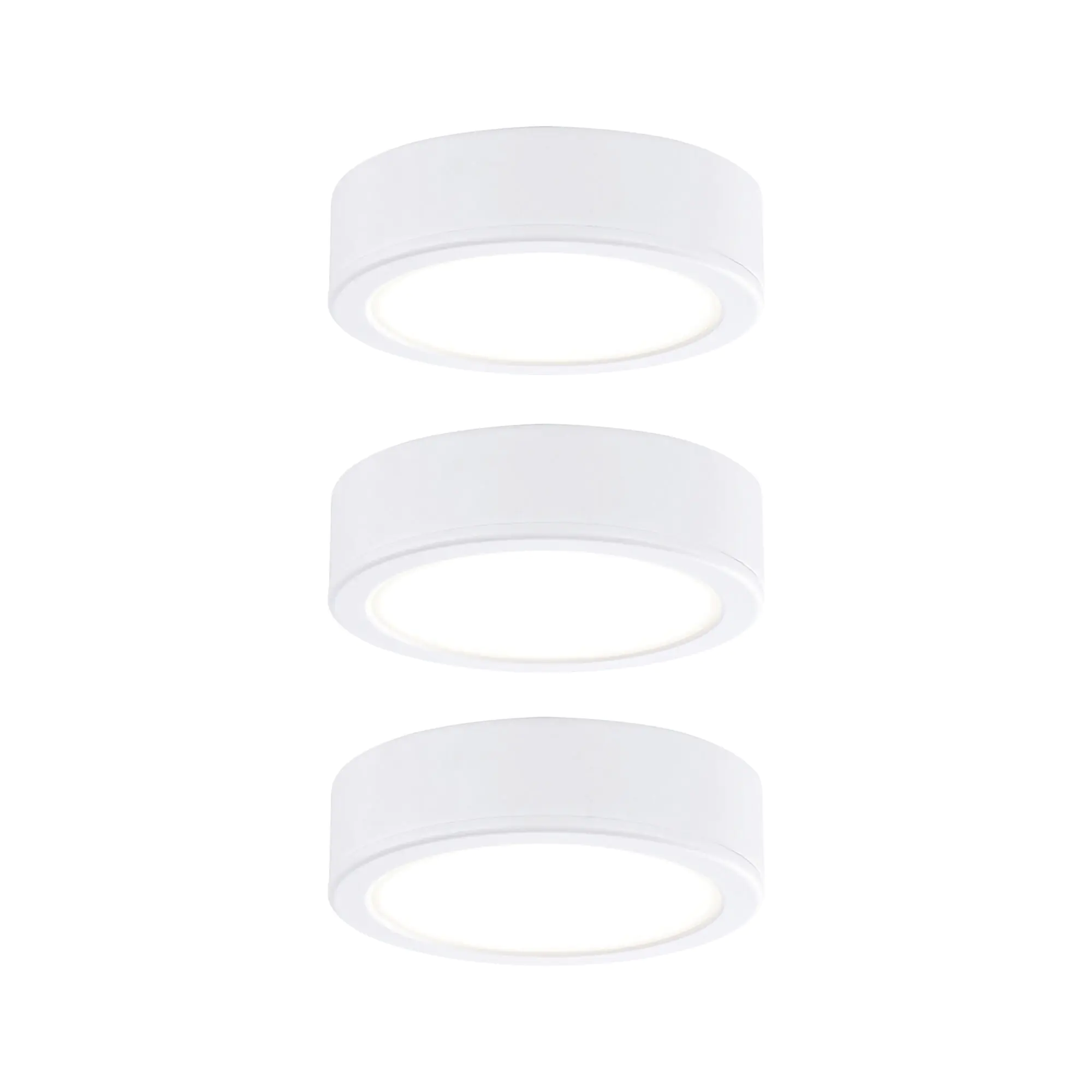 Paulmann LED Unterbauleuchte Pukk weiß Ø 6,5 cm warmweiß 3er Set Paulmann LED Unterbauleuchte Pukk weiß Ø 6,5 cm warmweiß 3er Set