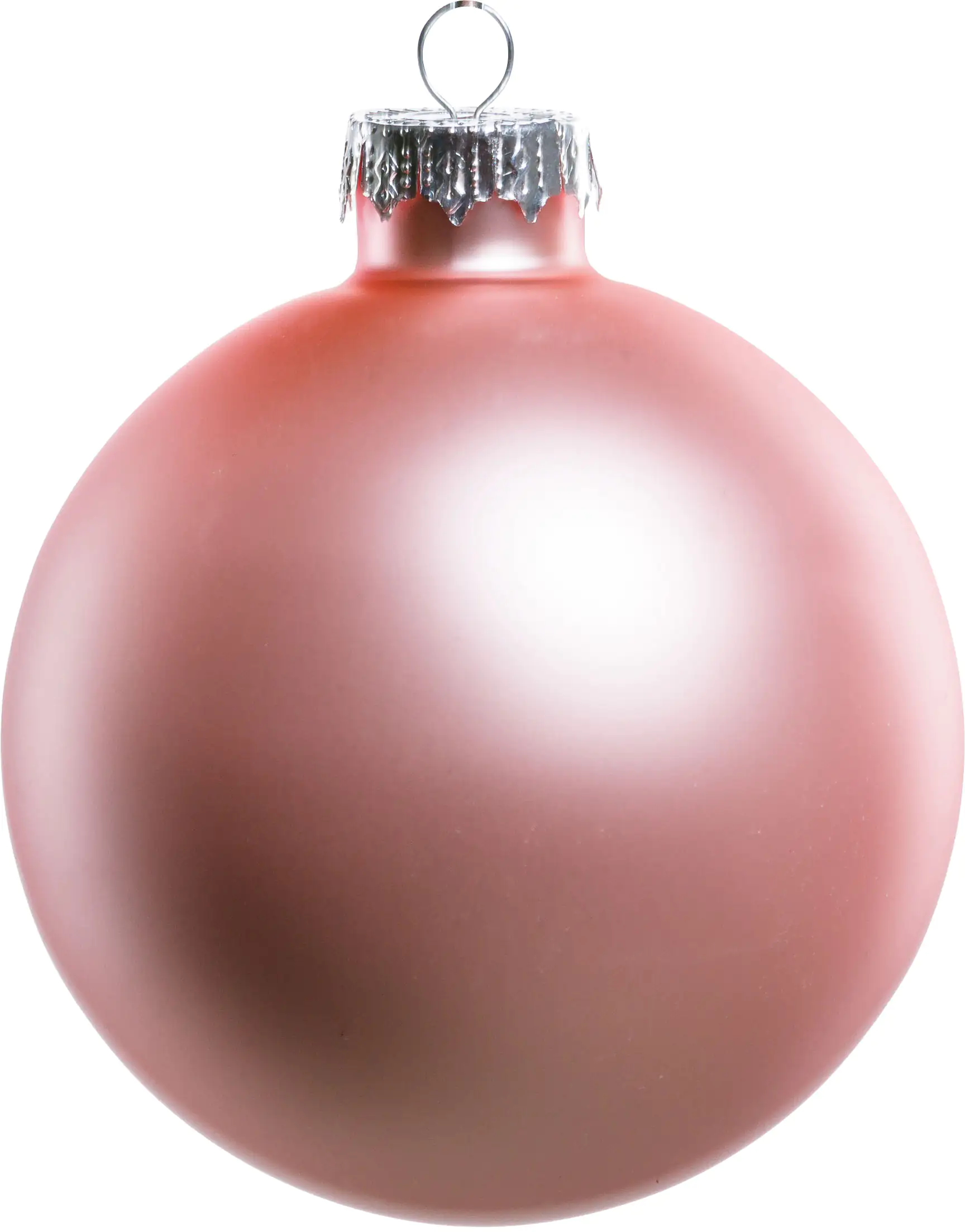 2076601546085_03 TrendLine Weihnachtskugeln aus Glas Ø 8 cm puderrosa 6 Stück