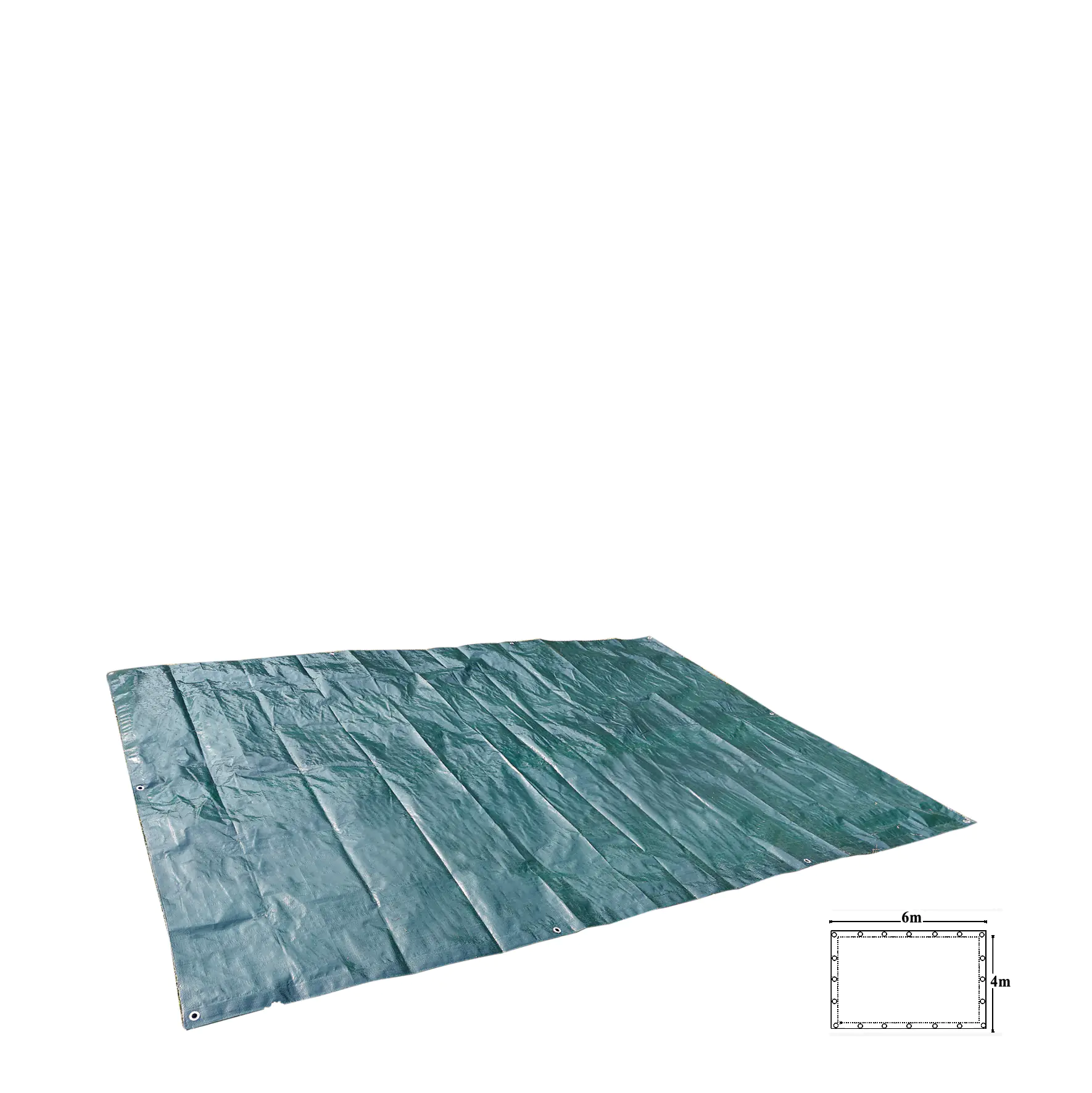 TrendLine Gewebeplane 110 g/m² 4 x 6 m = 24 m² grün mit Ösen