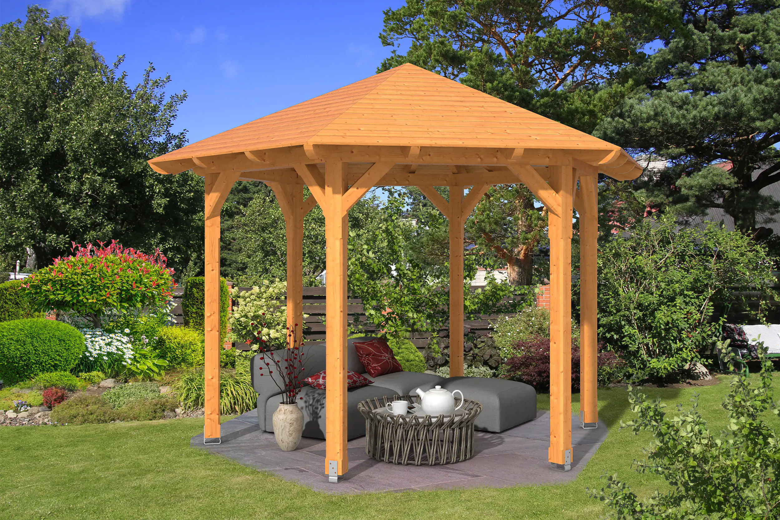 SKAN HOLZ Pavillon Colmar 2 Douglasie, natur