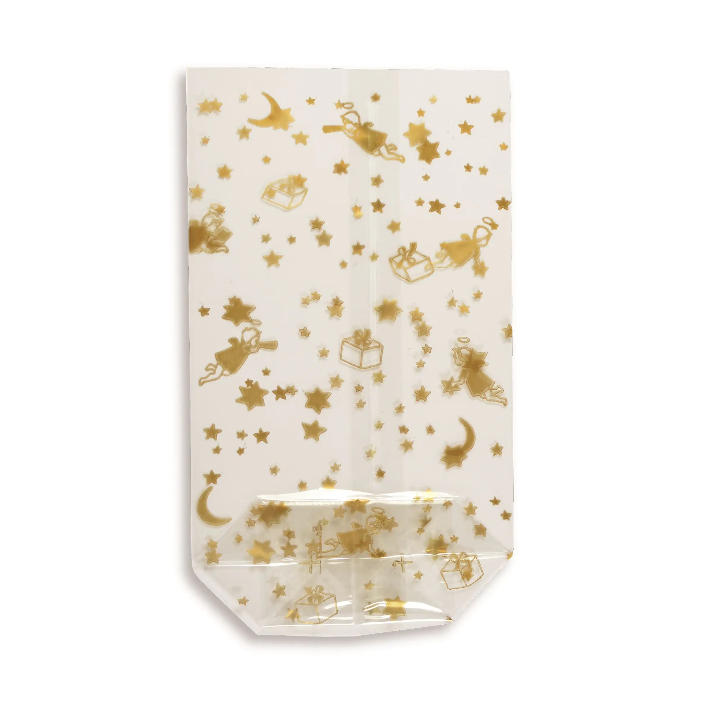 Riffelmacher Zellglasbeutel gold bedruckt 95 x 160 mm