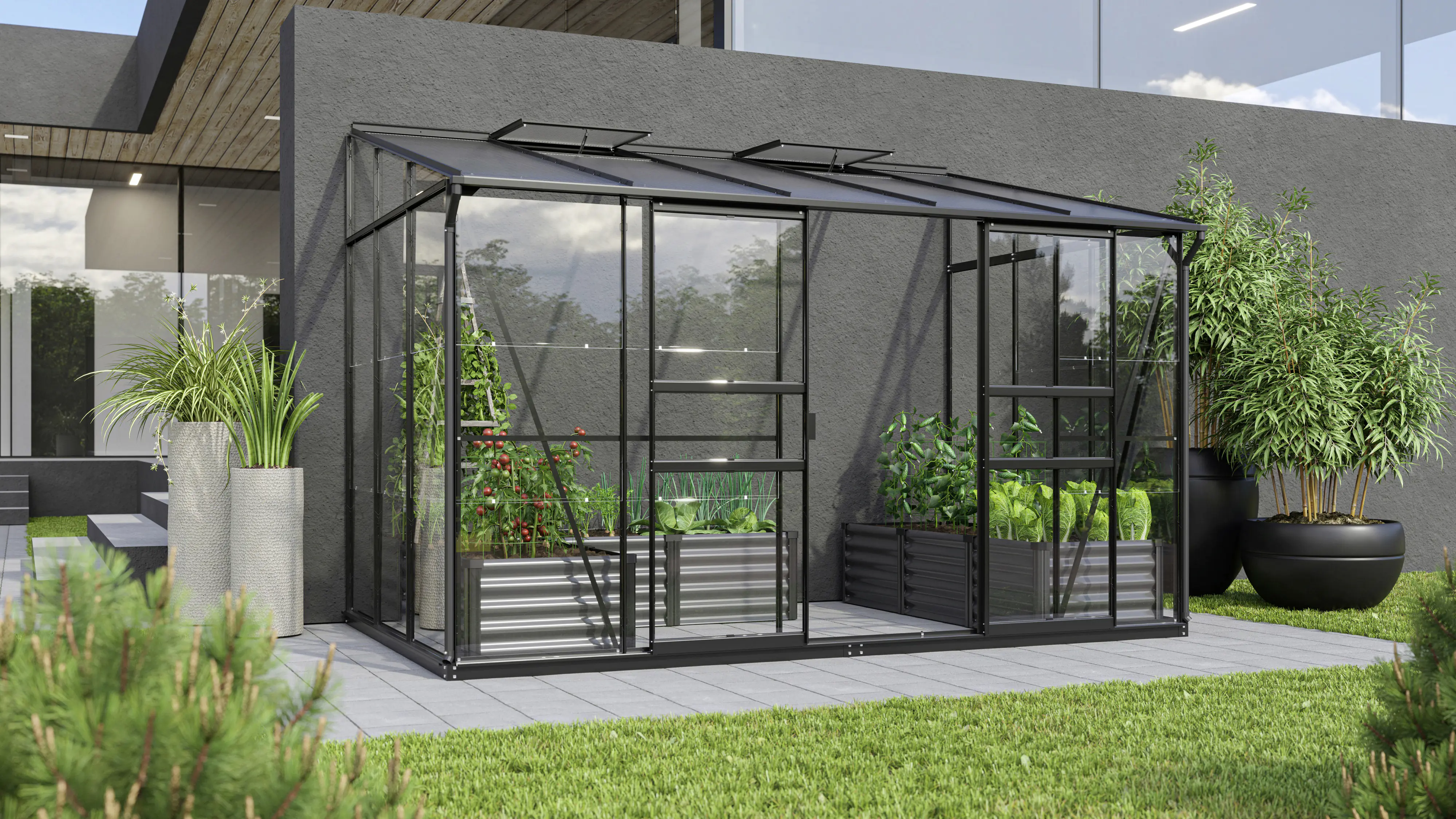 Vitavia Anlehngewächshaus Osiris 6500 190 x 317 cm 3 mm Sicherheitsglas