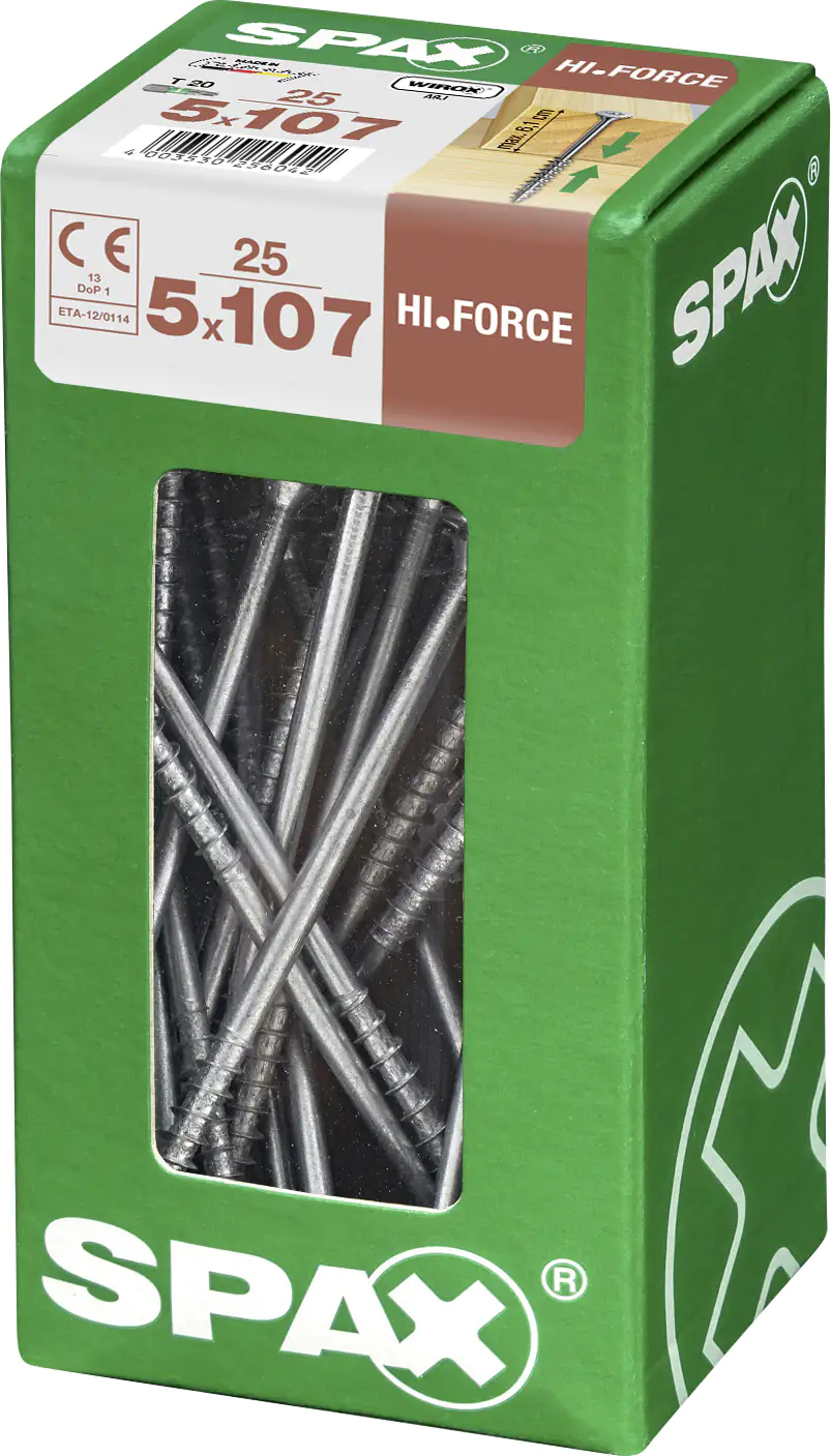 Spax Universalschrauben 5.0 x 107 mm TX 20 - 25 Stk. Spax Universalschrauben 5.0 x 107 mm TX 20 - 25 Stk.