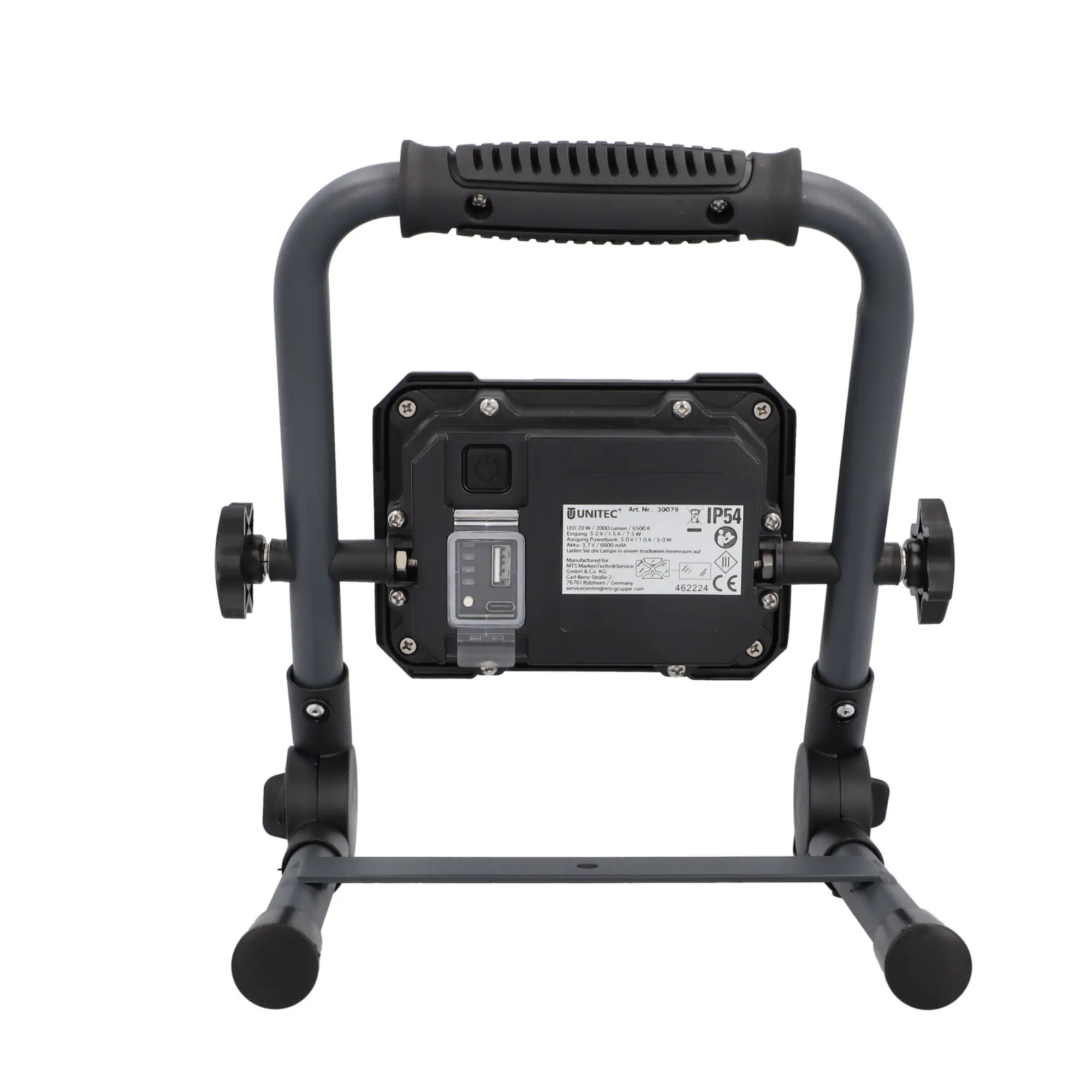 UniTec LED Akku-Arbeitsstrahler schwarz 20 W 2000 lm
