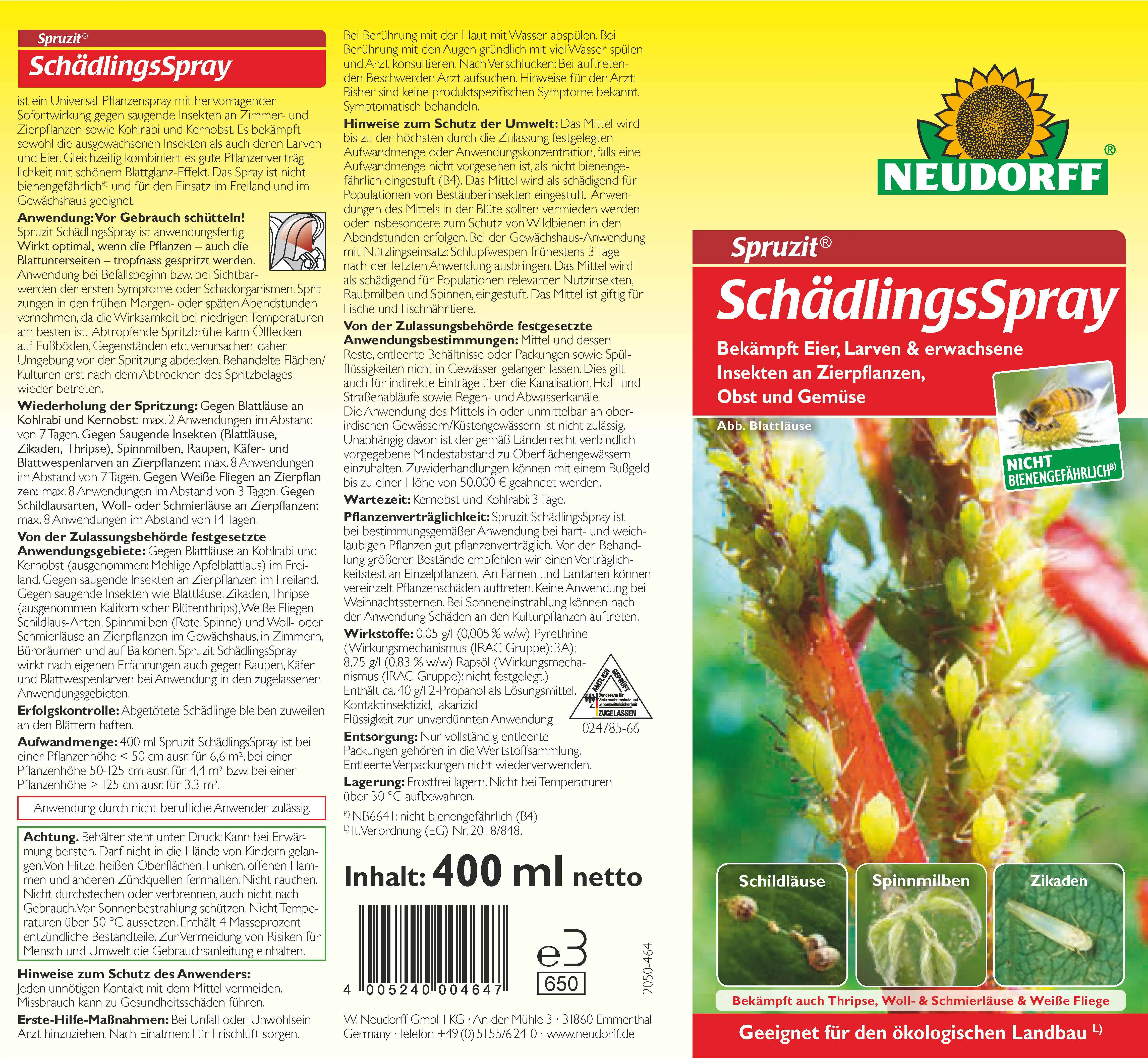 4005240004647_1 Spruzit Schädlingsspray 400 ml