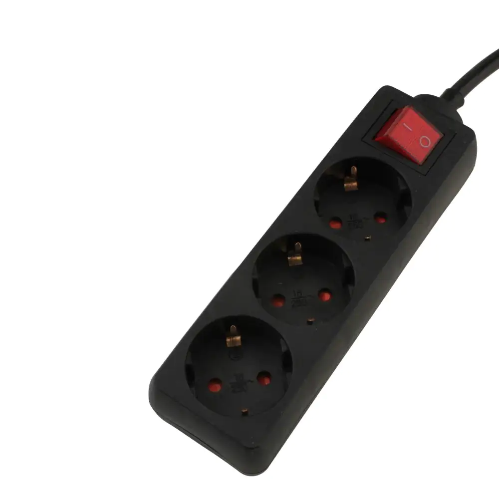 Unitec Steckdosenleiste 3-fach 3m, mit Schalter, schwarz Unitec Steckdosenleiste 3-fach 3m, mit Schalter, schwarz