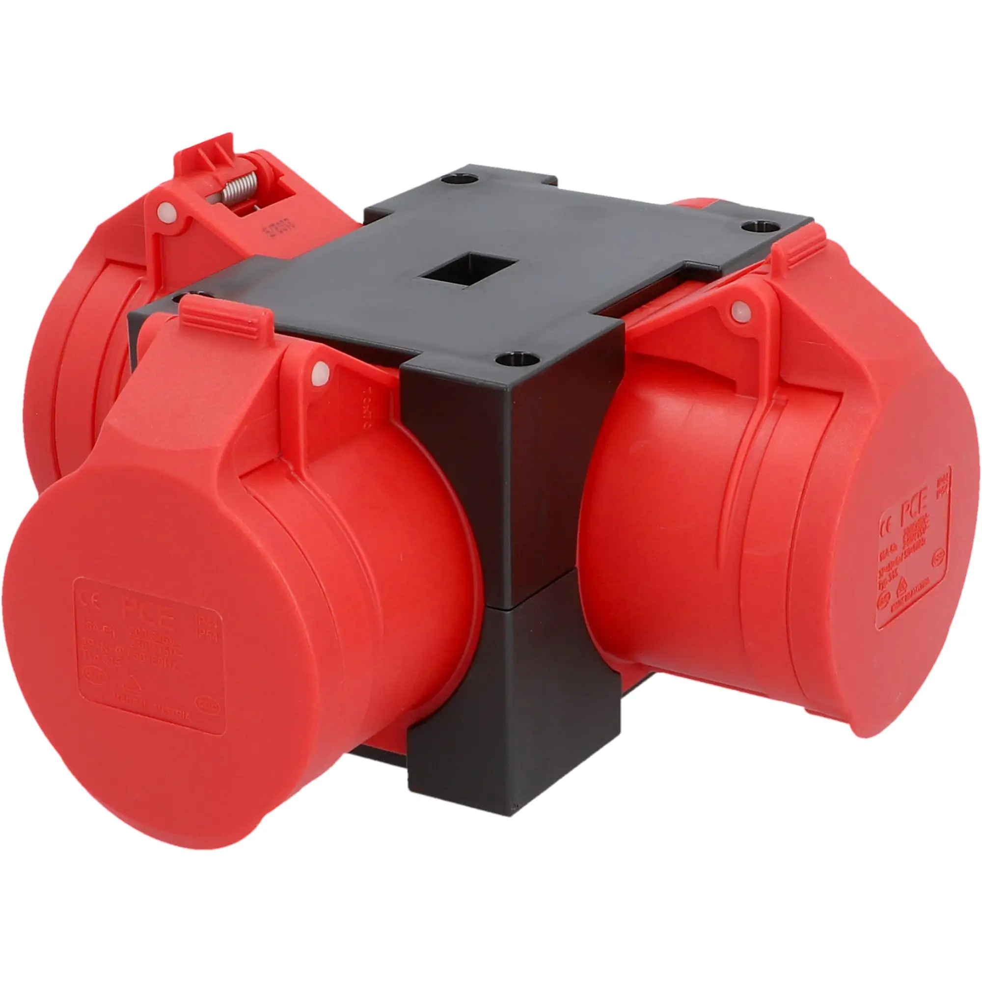 PCE CEE-Energiewürfel 3xCEE-Dose m Hängel rot