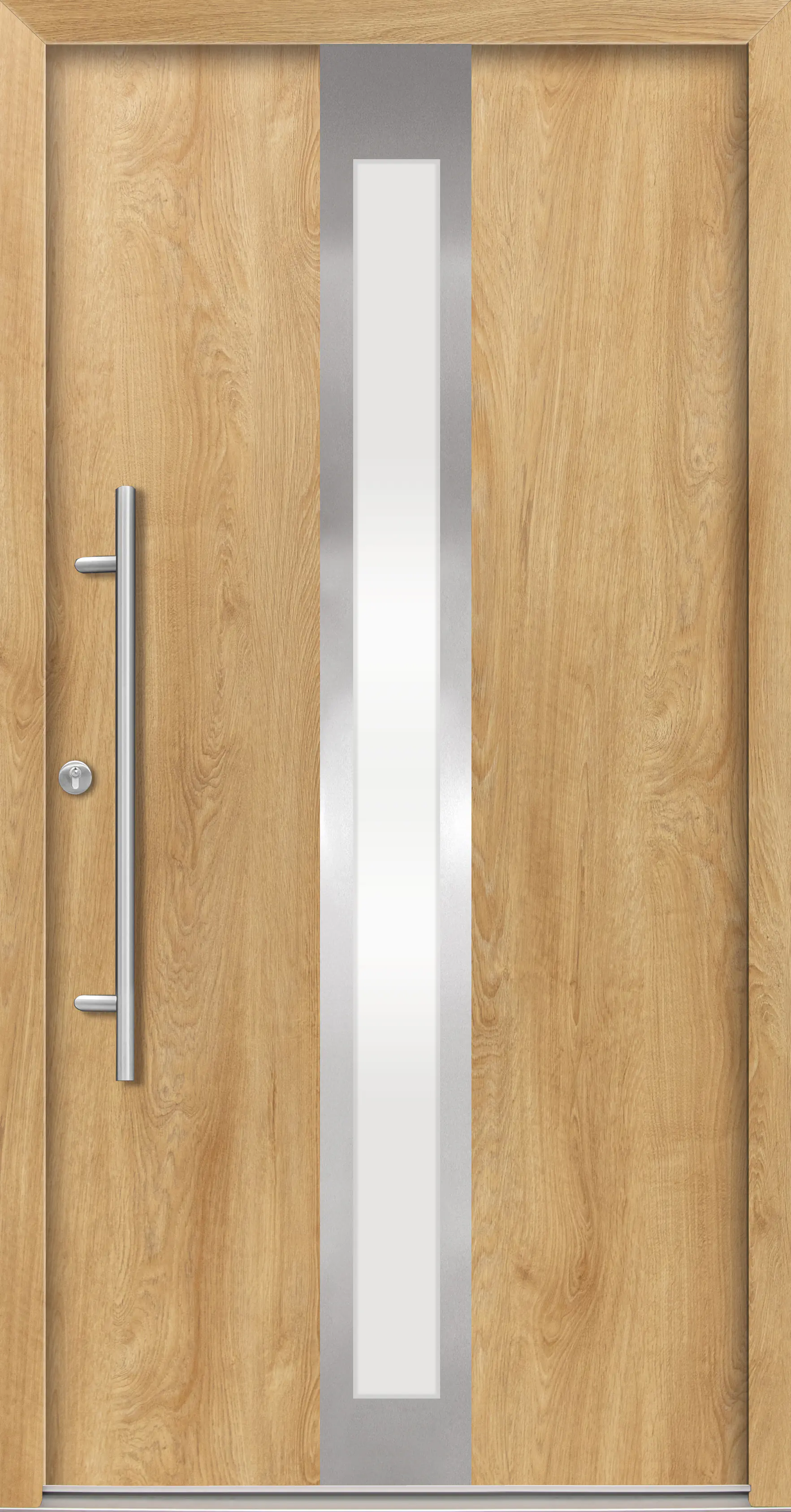 Splendoor Haustür Passivedoor Premium B01 Eiche Natur DIN Links 110 x 210 cm