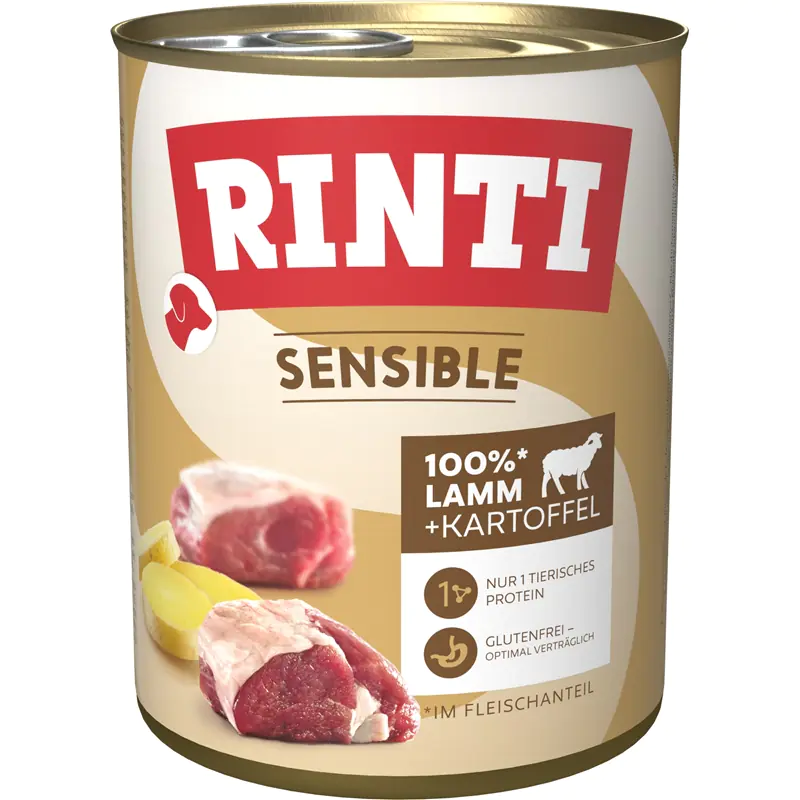 Rinti Hundenassfutter Sensible Lamm & Kartoffeln 800 g