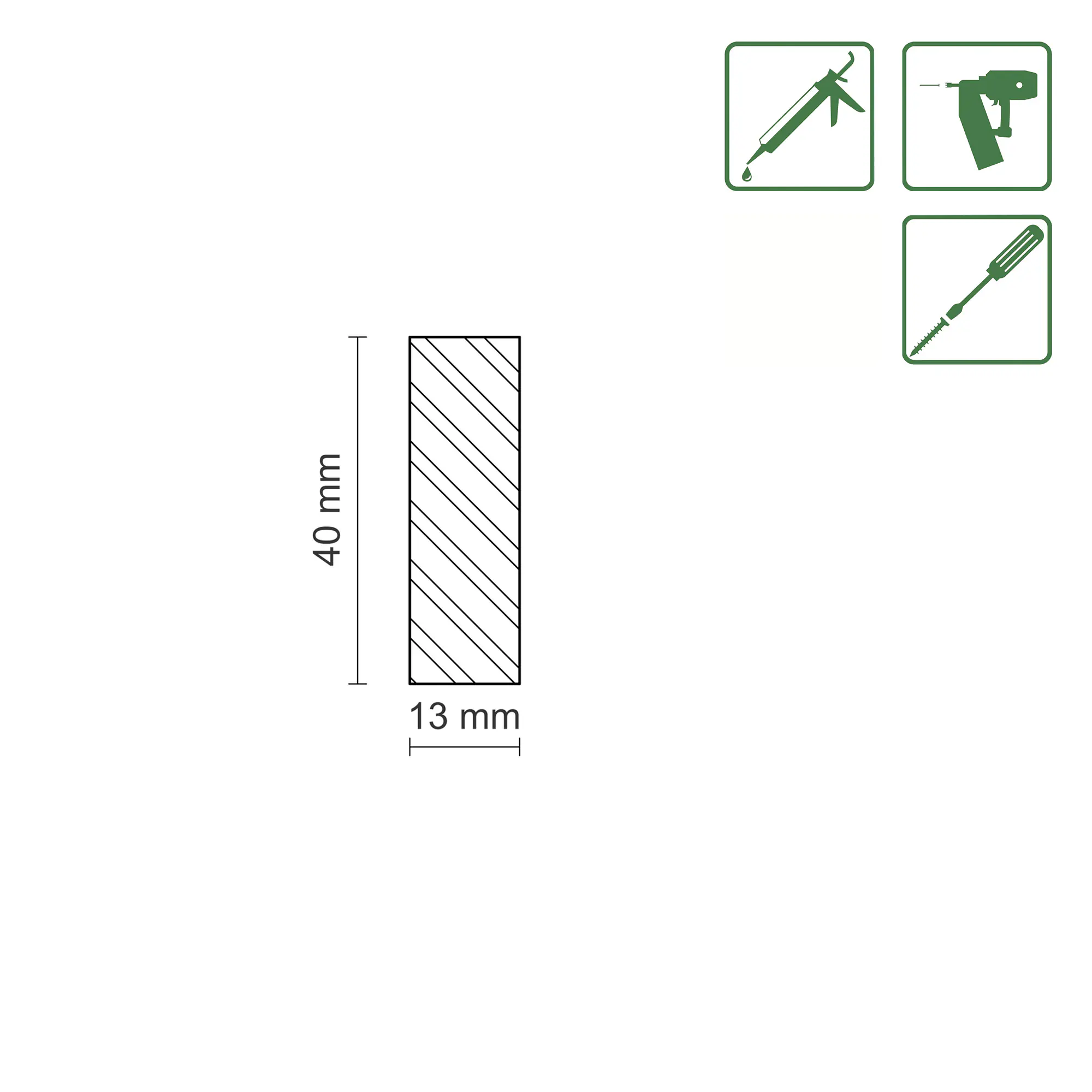 FN Neuhofer Flachleiste 100 cm 40 x 13 mm Fichte/Kiefer