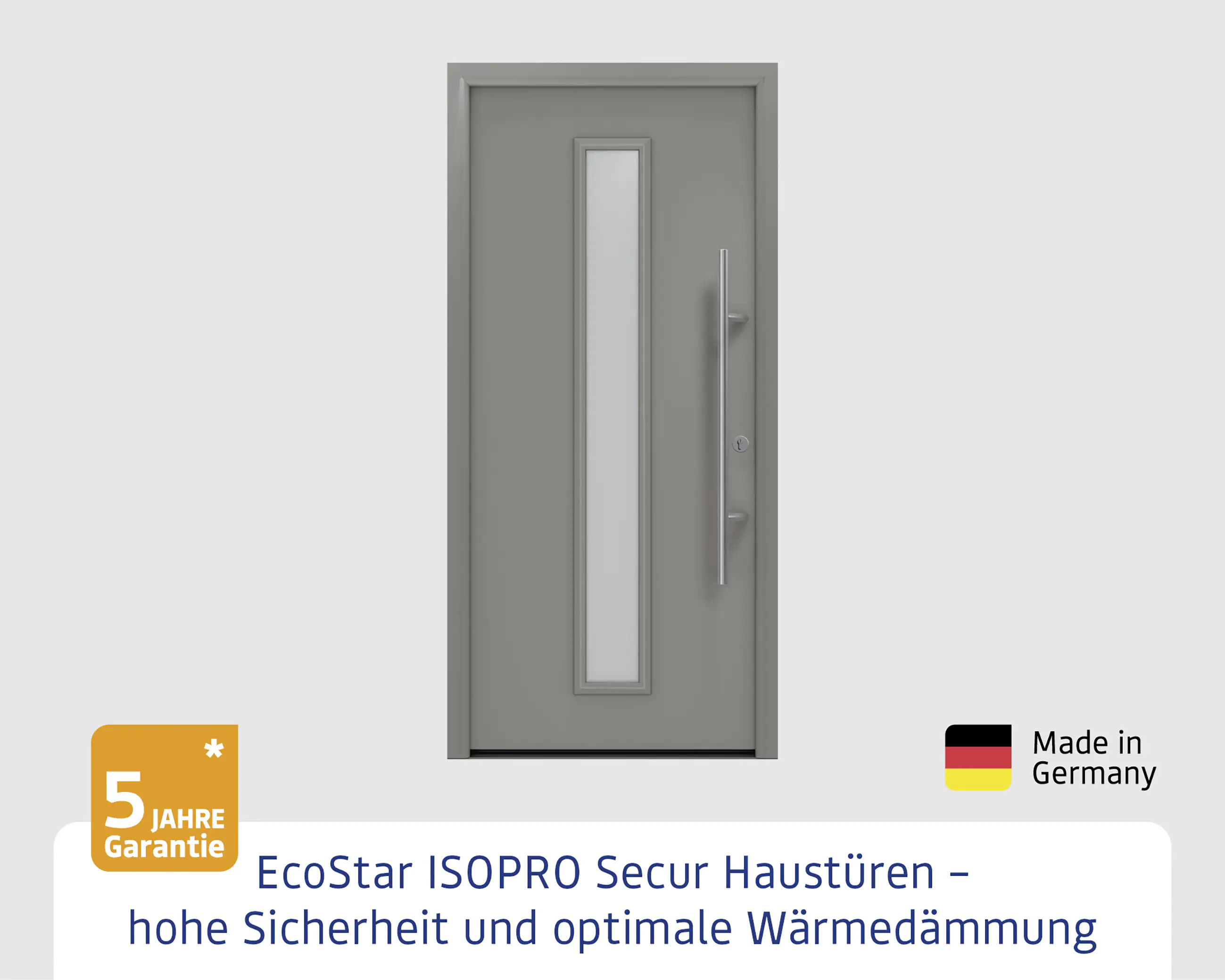EcoStar Haustür ISOPRO Secur IPS 020 RC2 graualuminium 110 x 210 cm EcoStar Haustür ISOPRO Secur IPS 020 RC2 graualuminium 110 x 210 cm
