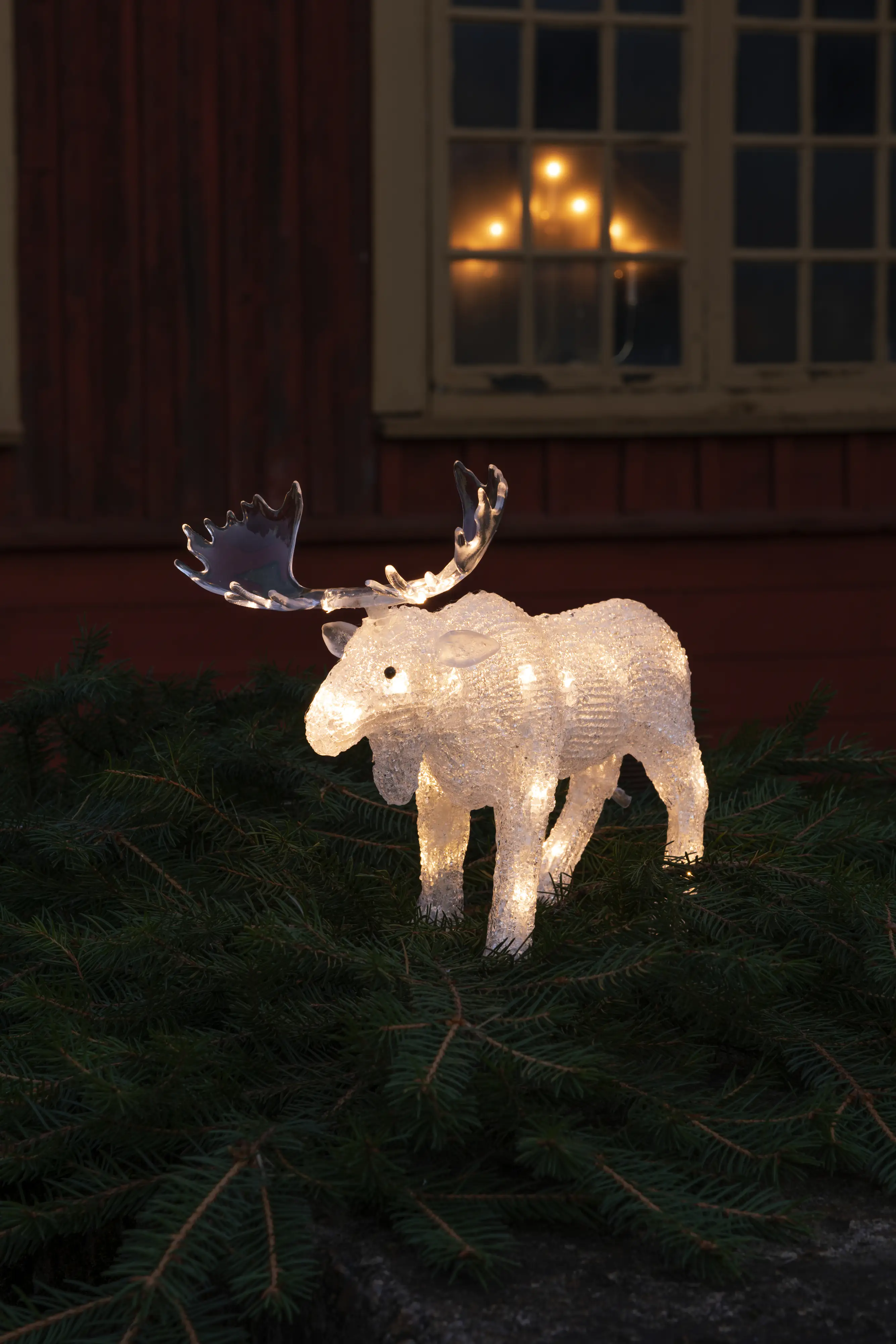 Konstsmide LED Acryl Elch 24 warm weiße Dioden batteriebetrieben