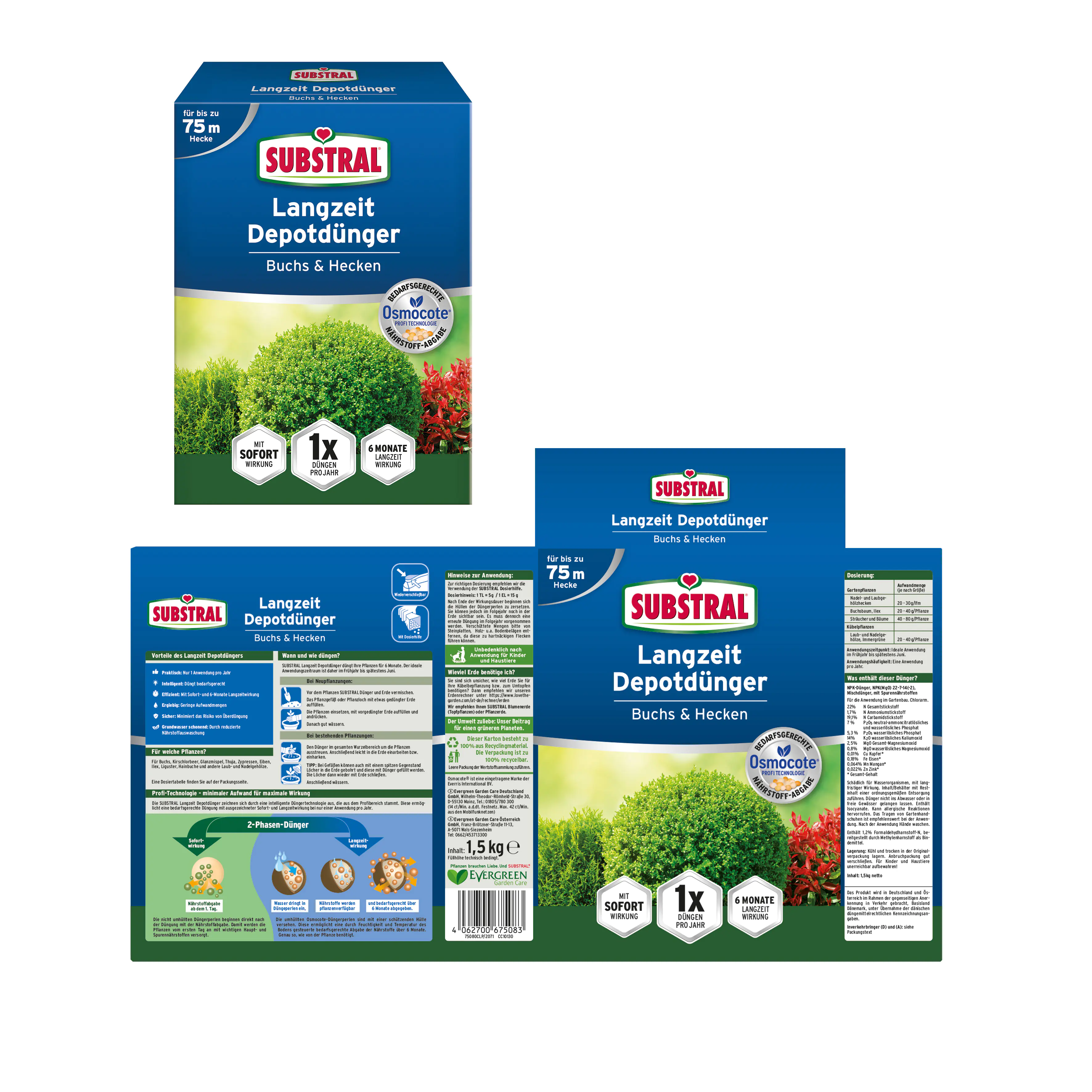 Substral Langzeit Depotdünger Buchs & Hecken 1,5 kg