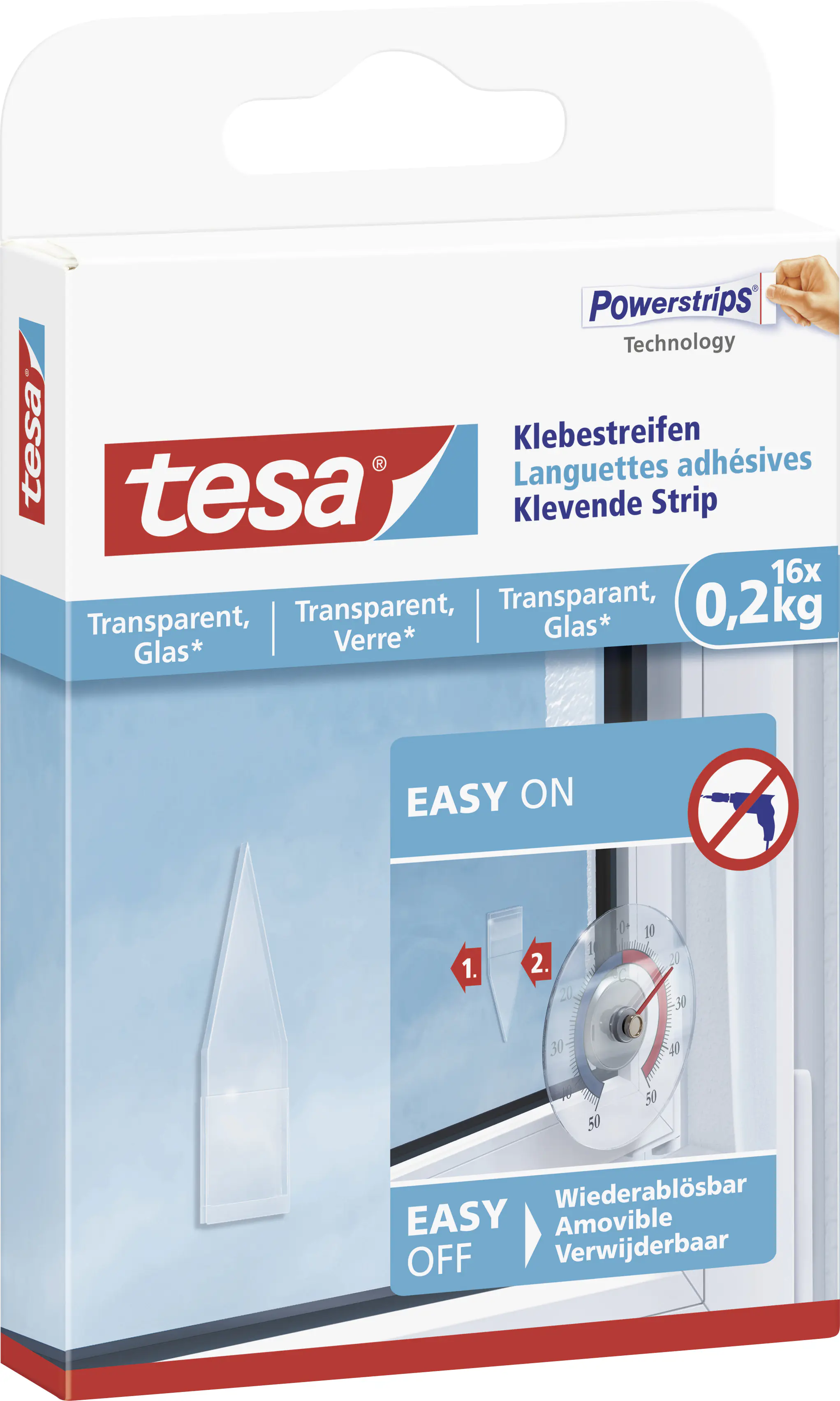 tesa Klebestreifen Traglast 200 g, 16 Stück