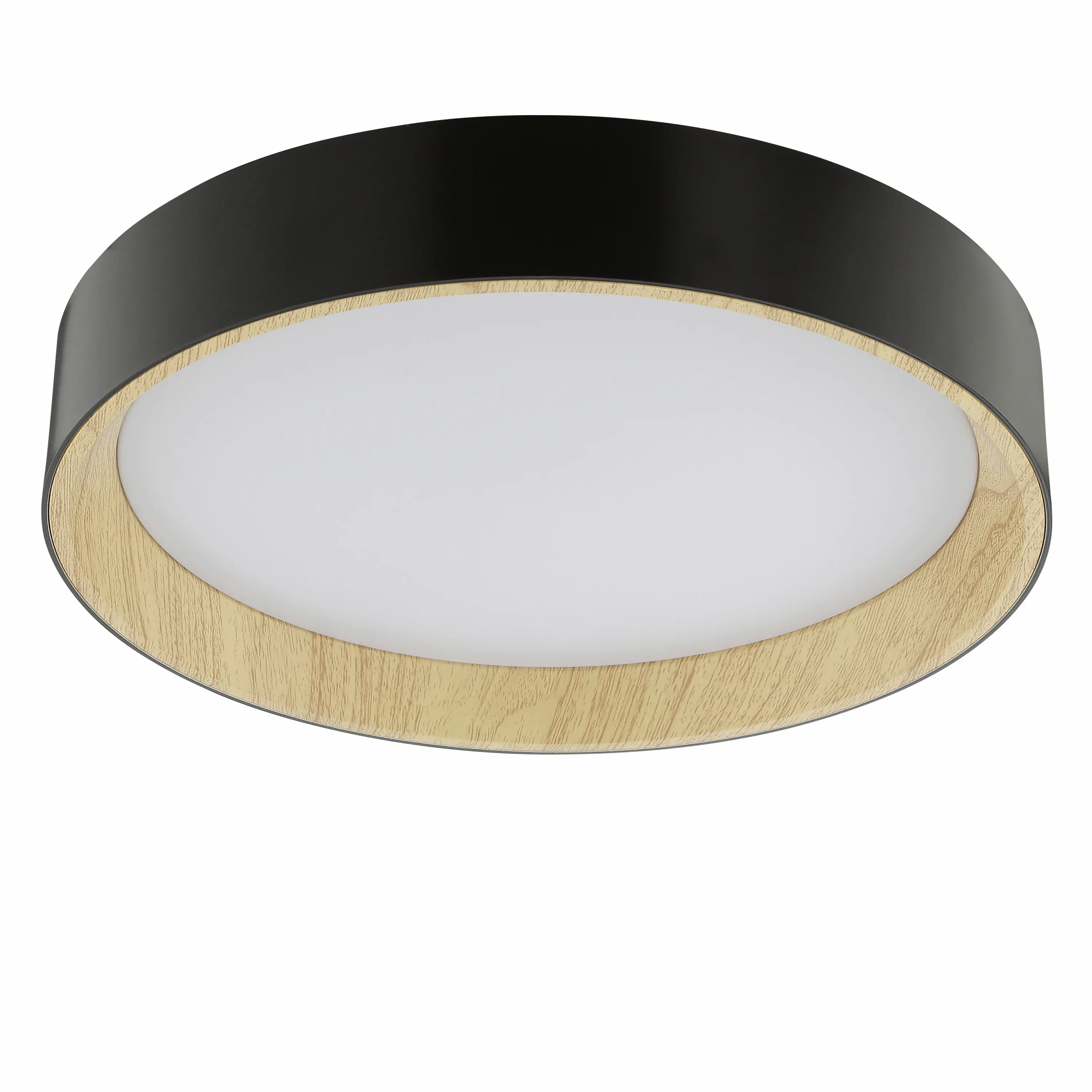 Brilliant LED Deckenleuchte Larios Ø 39 x 7,7 cm warmweiß-kaltweiß holz schwarz