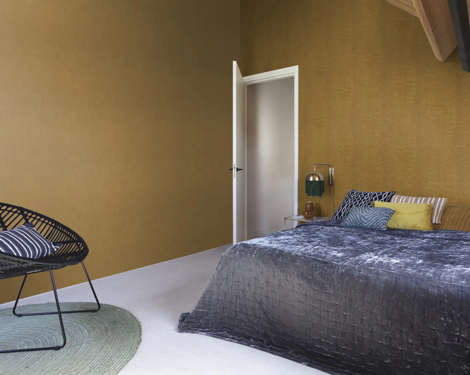 Rasch Vliestapete 751031 Gold-Mattgold Uni 10,05 m x 0,53 m