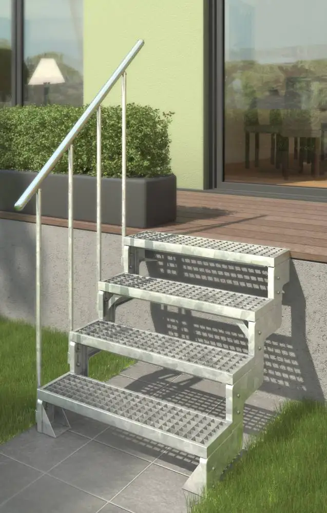 DOLLE Gitterroststufe für Außentreppe Gardentop feuerverzinkt