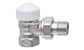 Heimeier Thermostatventil V-Exact II 3/8" Eck, vernickelt