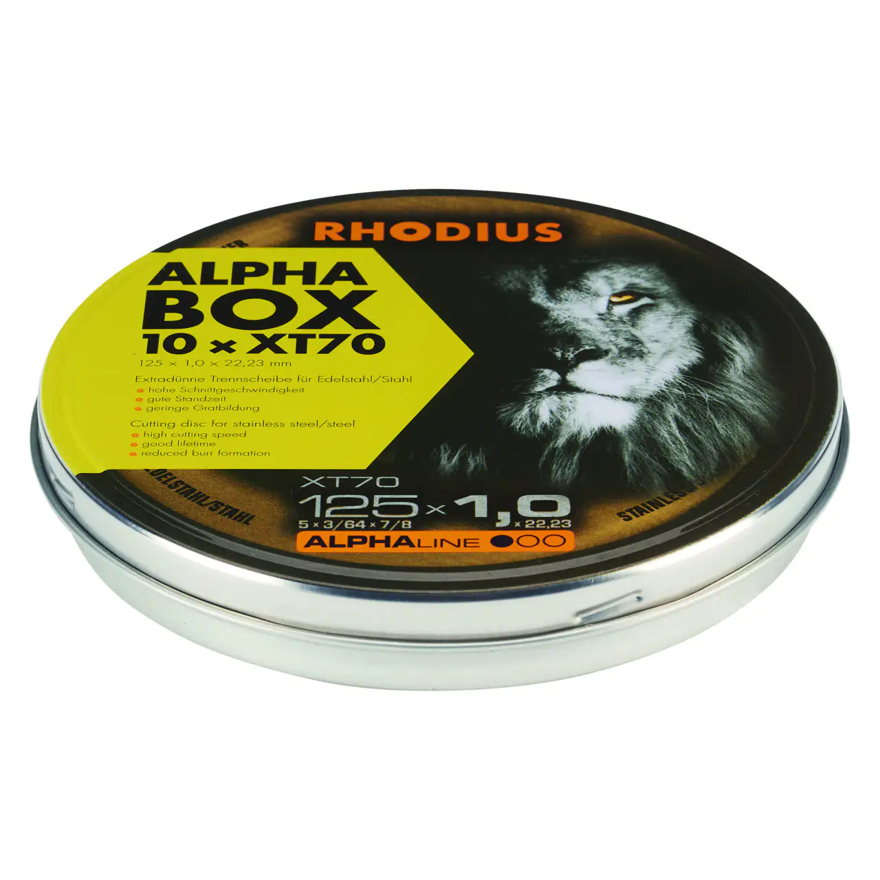 Rhodius Trennscheibe extradünn XT70 Ø 125 mm Bohrung 22,23 mm 10 Stück Rhodius Trennscheibe extradünn XT70 Ø 125 mm Bohrung 22,23 mm 10 Stück