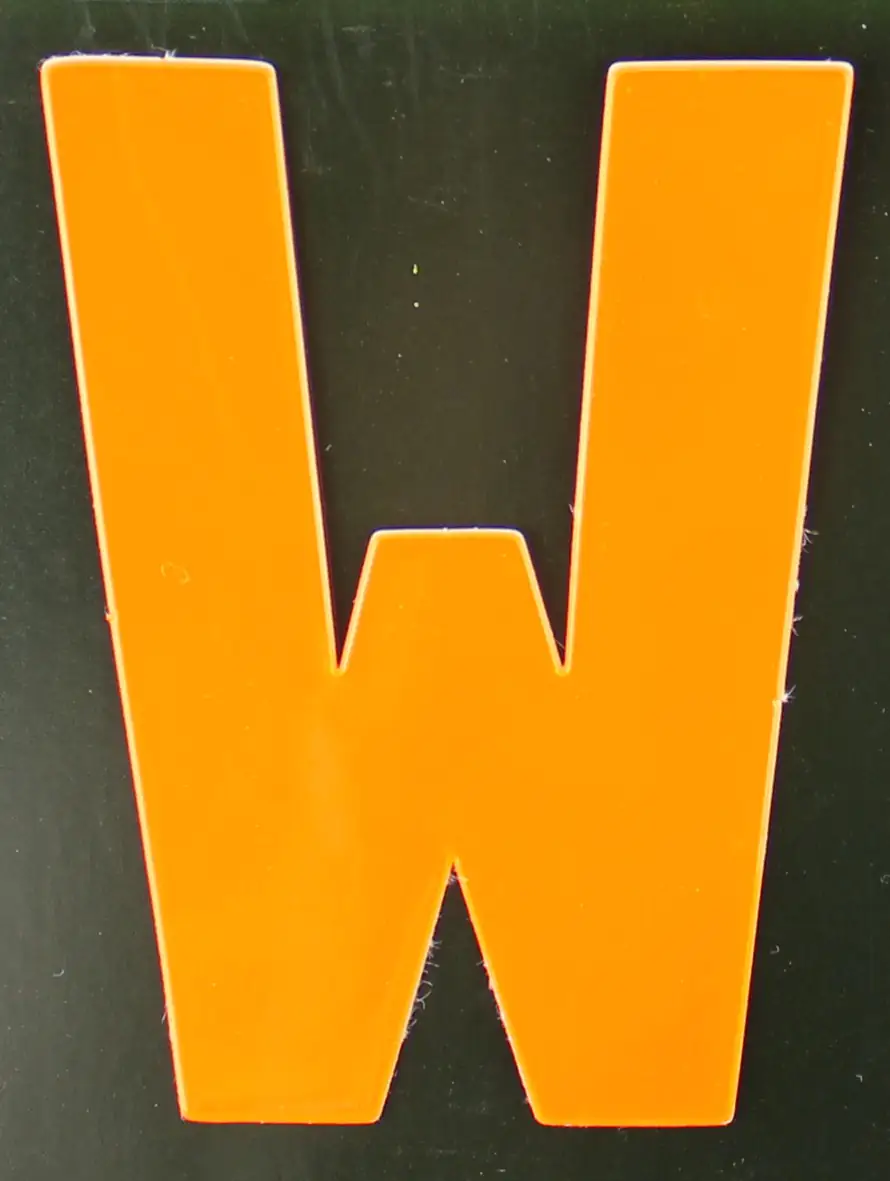 4004947548621 Conacord Reflektierender Klebebuchstabe W orange "W"
