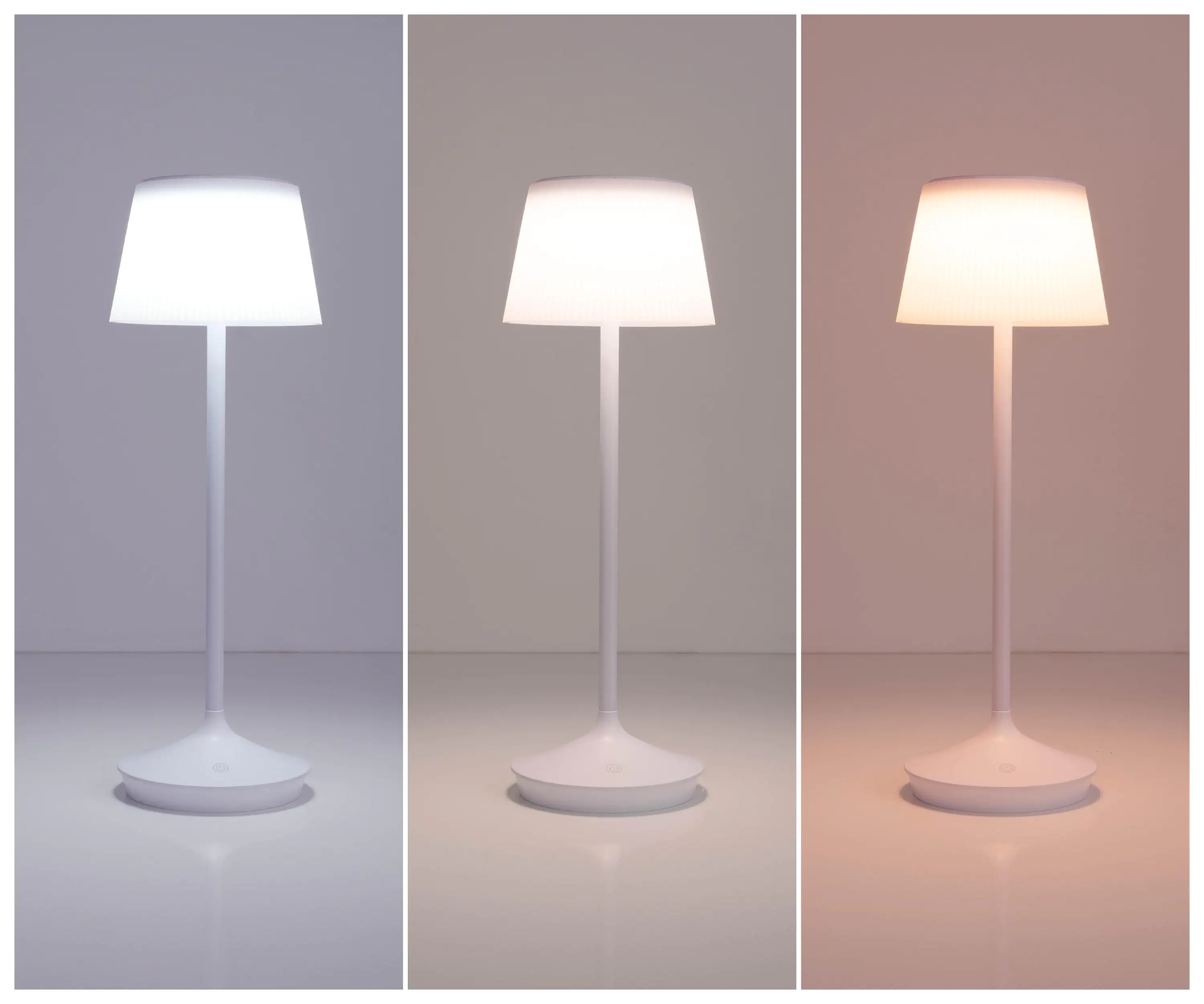 Light & More Solar-Tischleuchte Emmi weiß 38 x 13 cm