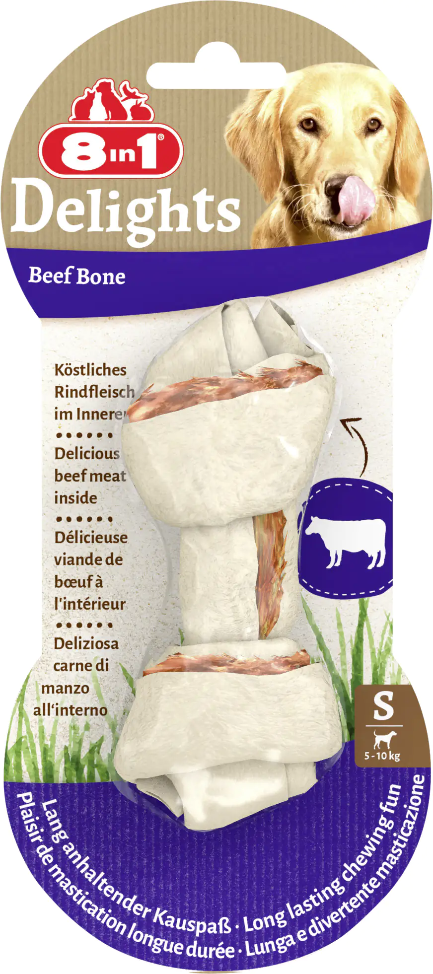 8in1 Delights Kauknochen Beef S 8in1 Delights Kauknochen Beef S