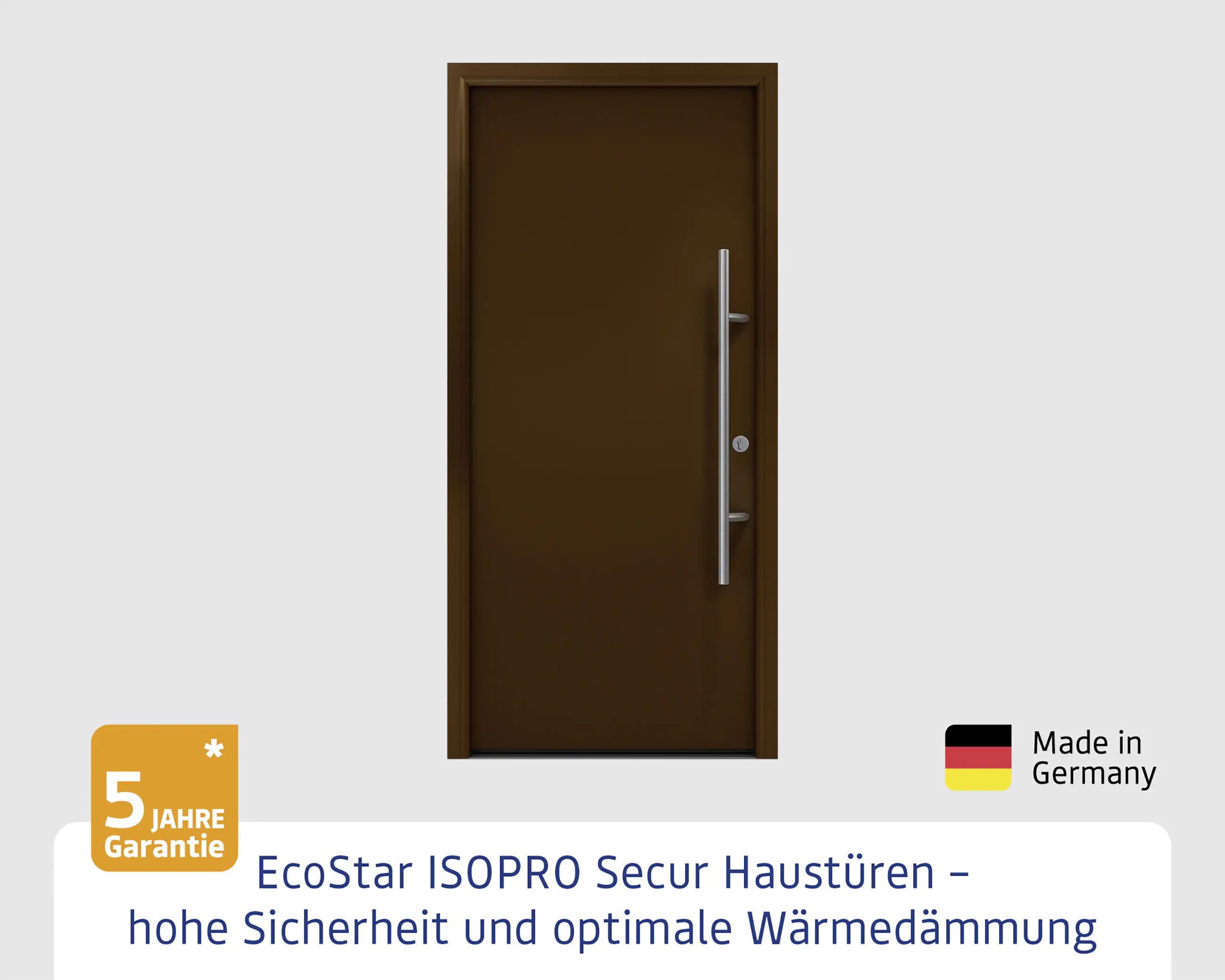 EcoStar Haustür ISOPRO Secur IPS 010 RC2 terrabraun 110 x 210 cm EcoStar Haustür ISOPRO Secur IPS 010 RC2 terrabraun 110 x 210 cm