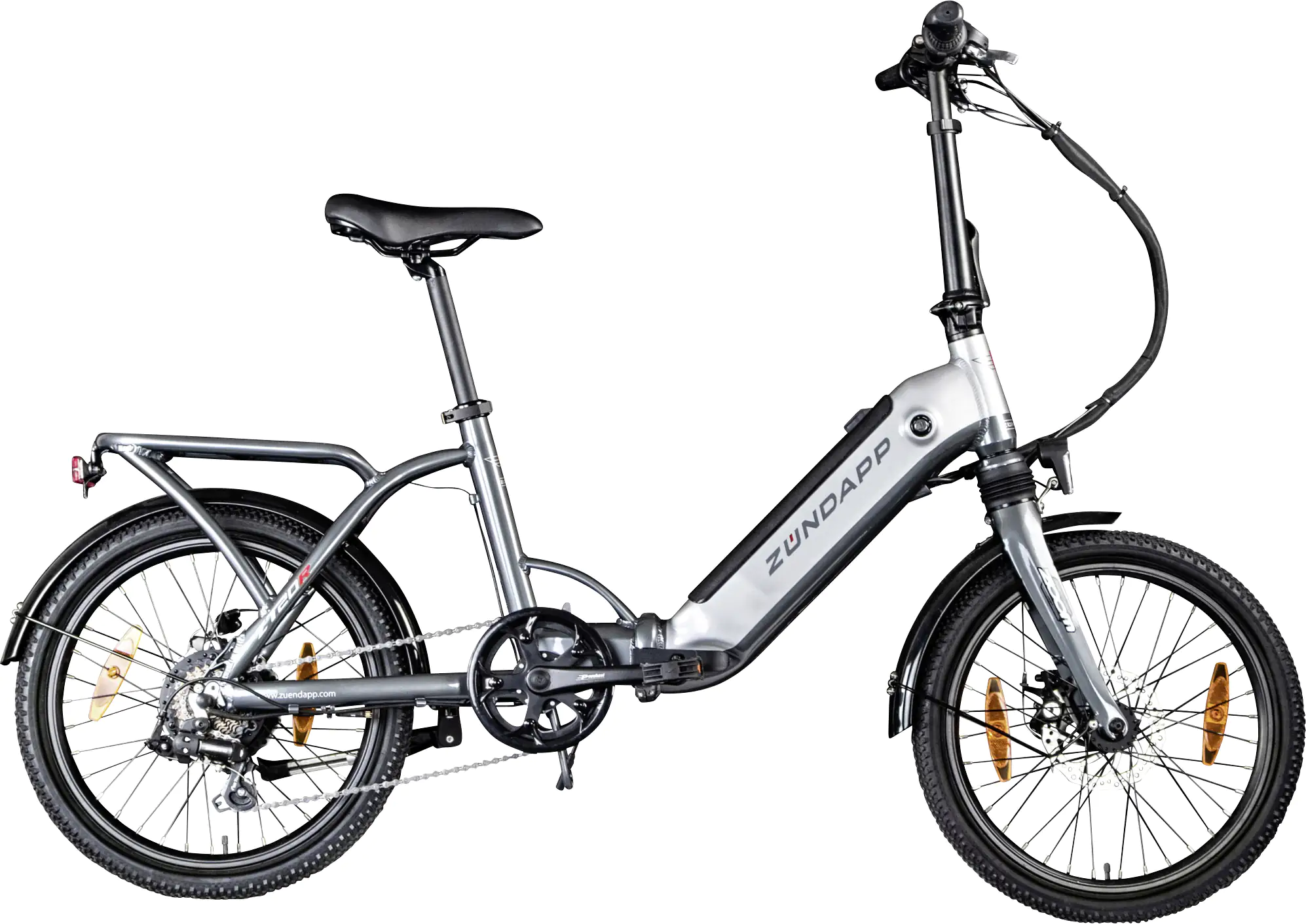 Zündapp E-Bike Faltrad ZT20R 20 Zoll RH 36cm 6-Gang 468 Wh grau