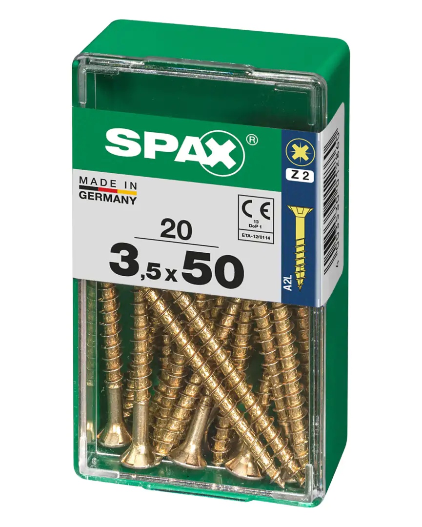 Spax Universalschrauben 3.5 x 50 mm PZ 2 - 20 Stk.