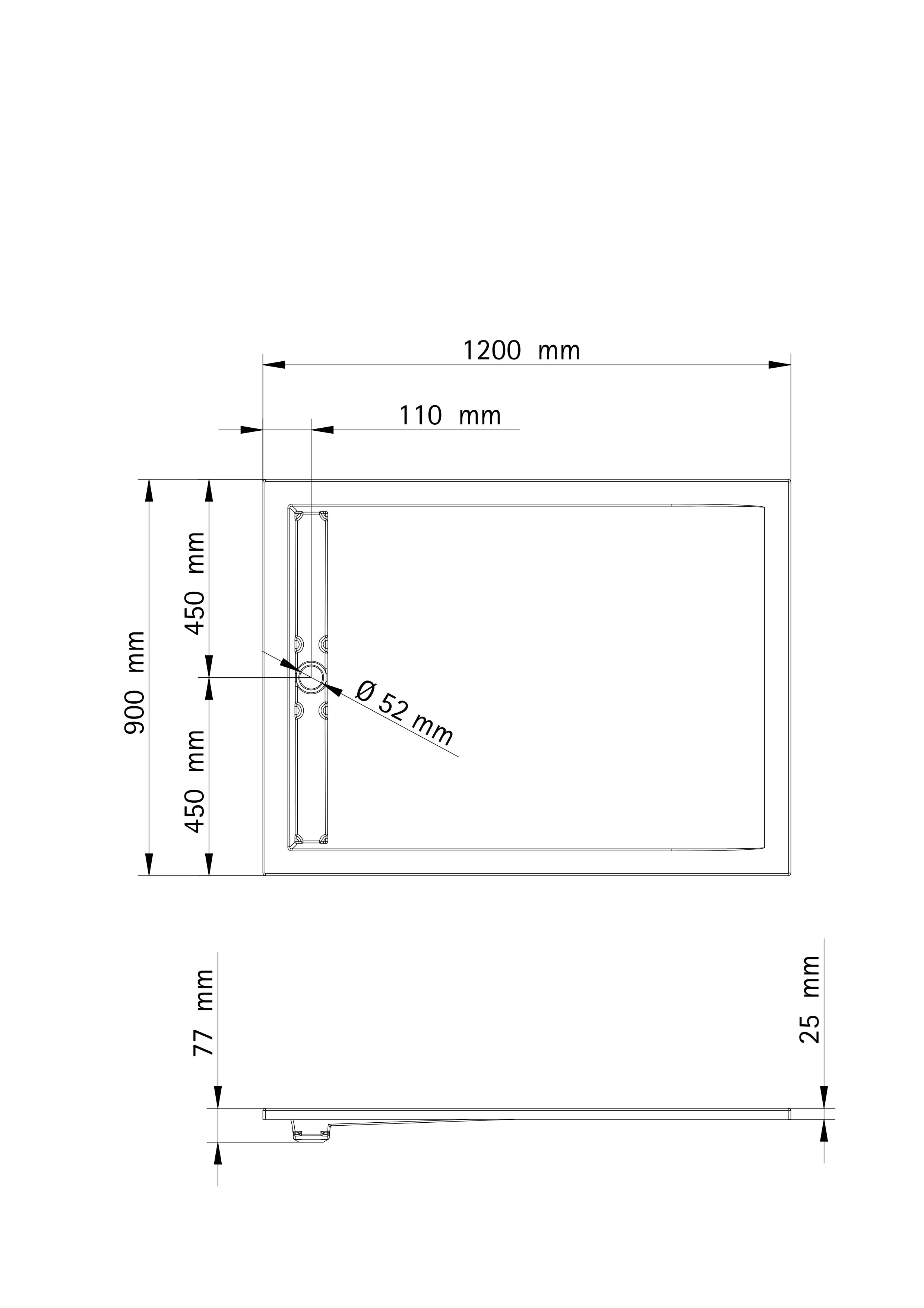 Schulte Duschwanne Sanitär-Acryl 90 x 120 cm alpinweiß