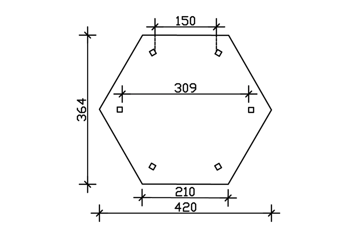 SKAN HOLZ Pavillon Colmar 2 Douglasie, natur