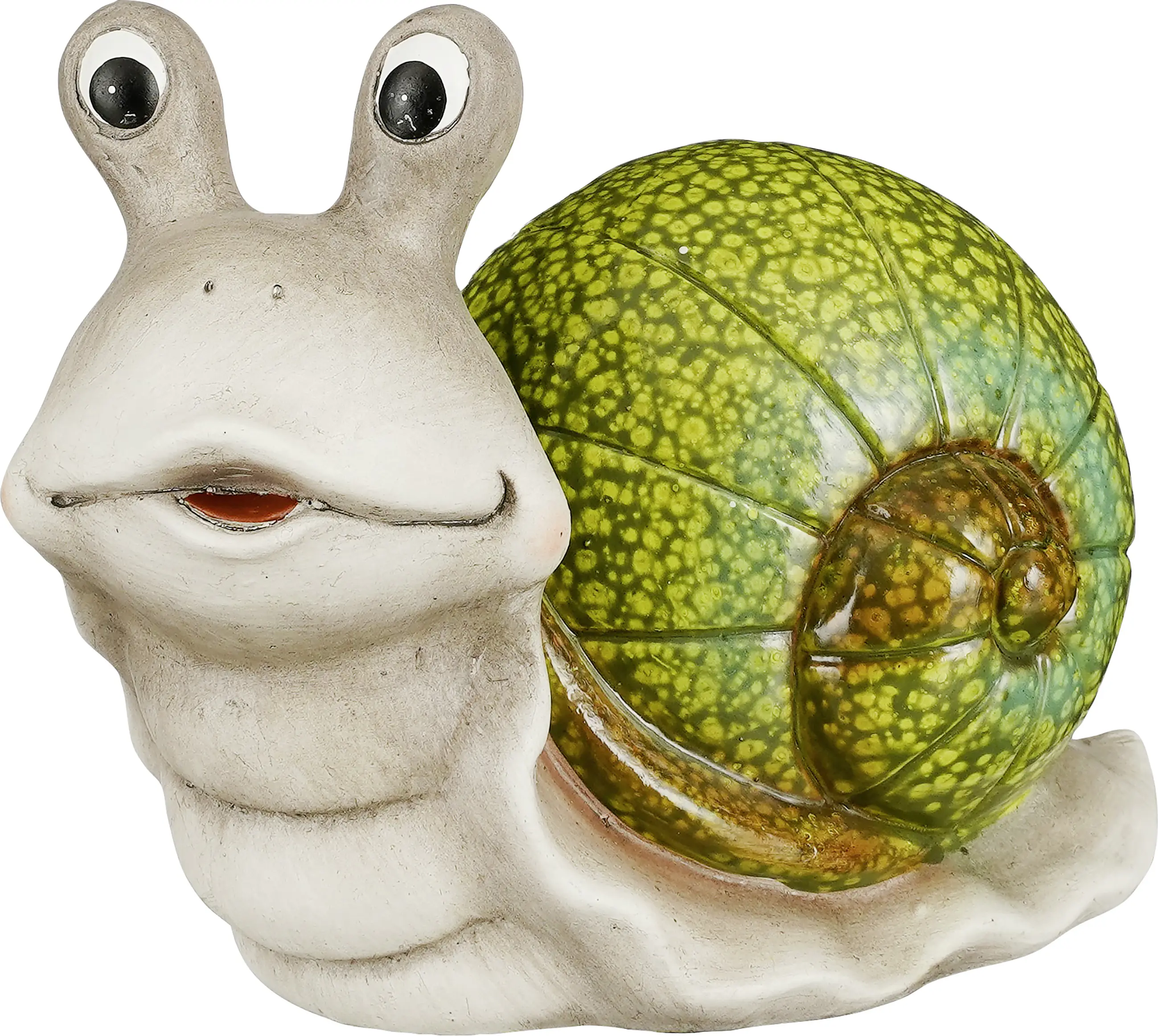 Mica Decorations Schnecke Keramik 18,5 x 24,5 x 14 cm beige-grün