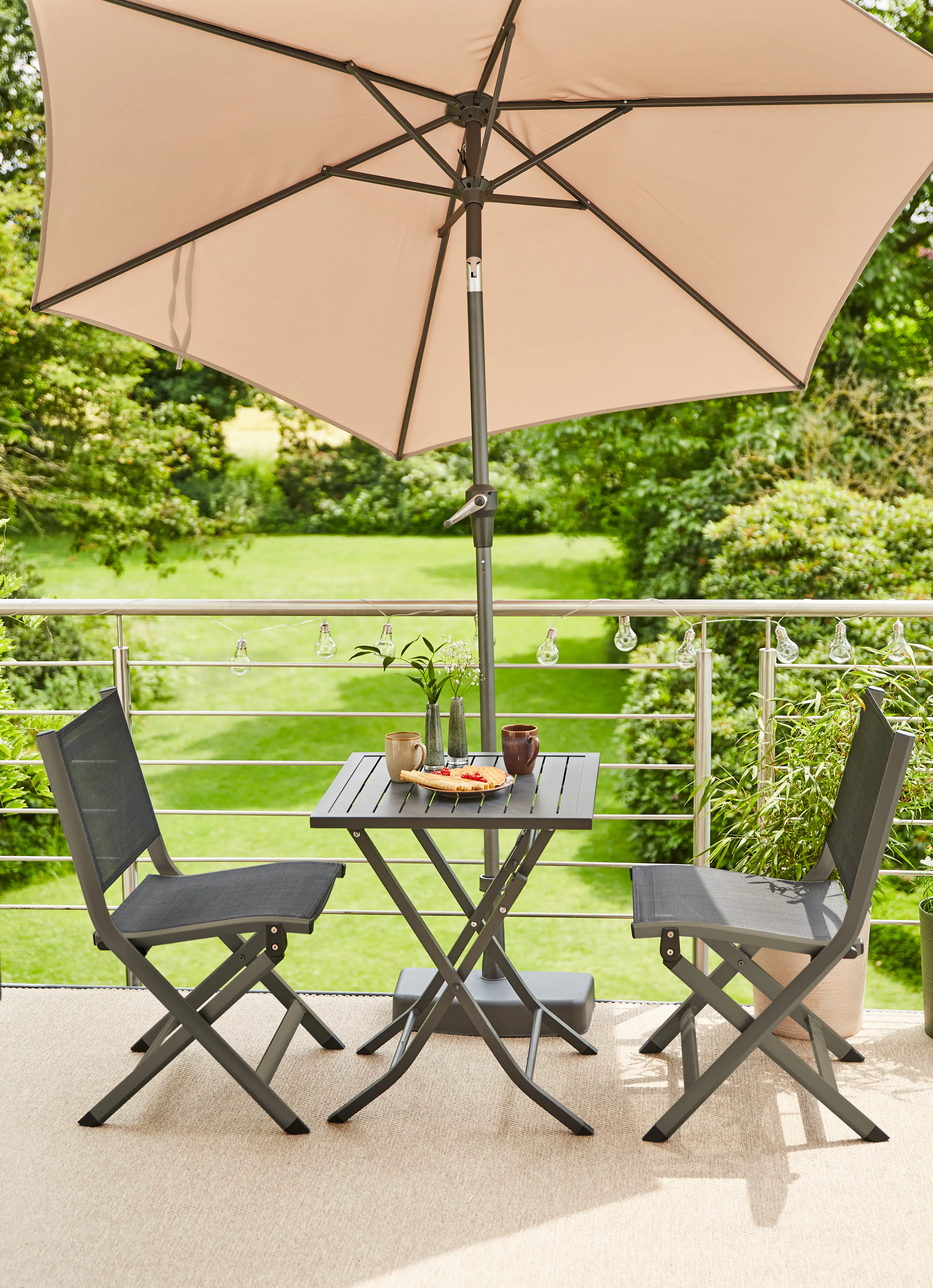 Siena Garden Mittelstockschirm Avio taupe Ø 250 cm