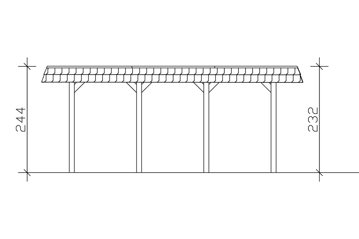 4018211034031_04 SKAN HOLZ Carport Spreewald 396 x 589 cm mit EPDM-Dach