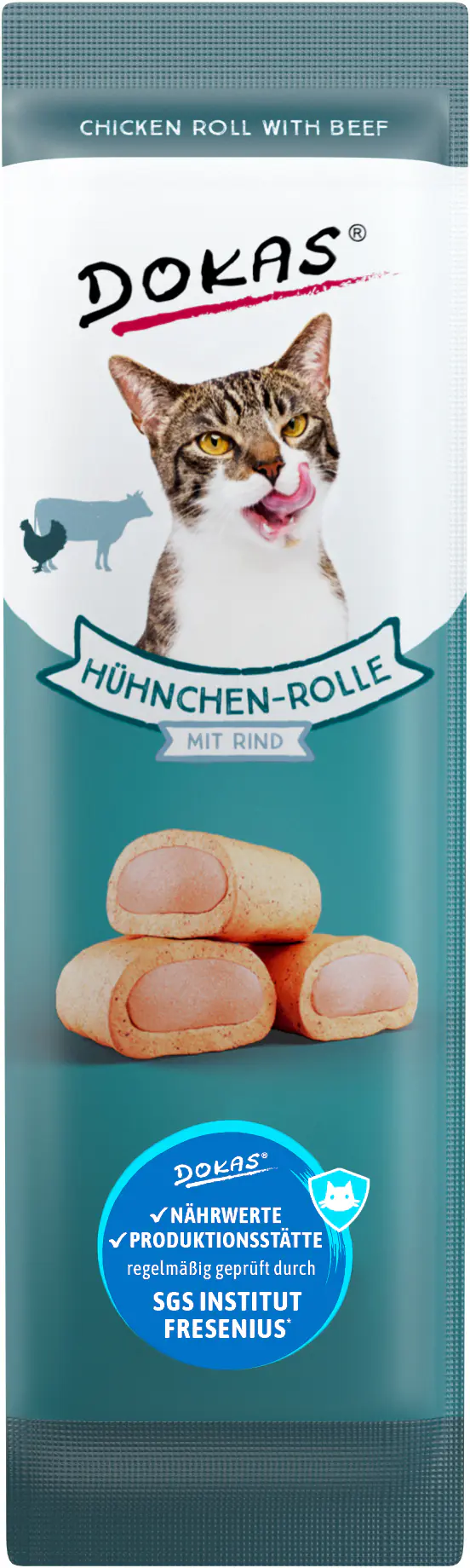 Dokas Hühnchen-Rolle mit Rind 10 g