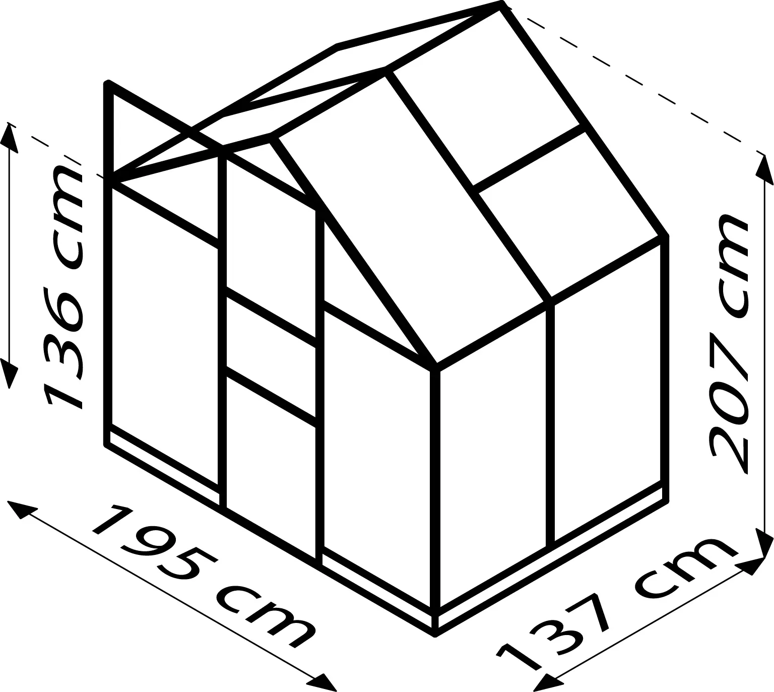 Vitavia Gewächshaus Apollo 2500 195 x 137 cm 4 mm Hohlkammerplatten