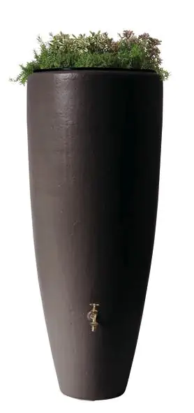 Garantia 2in1 Wasserbehälter 300 l, mokka, inkl. Pflanzschale