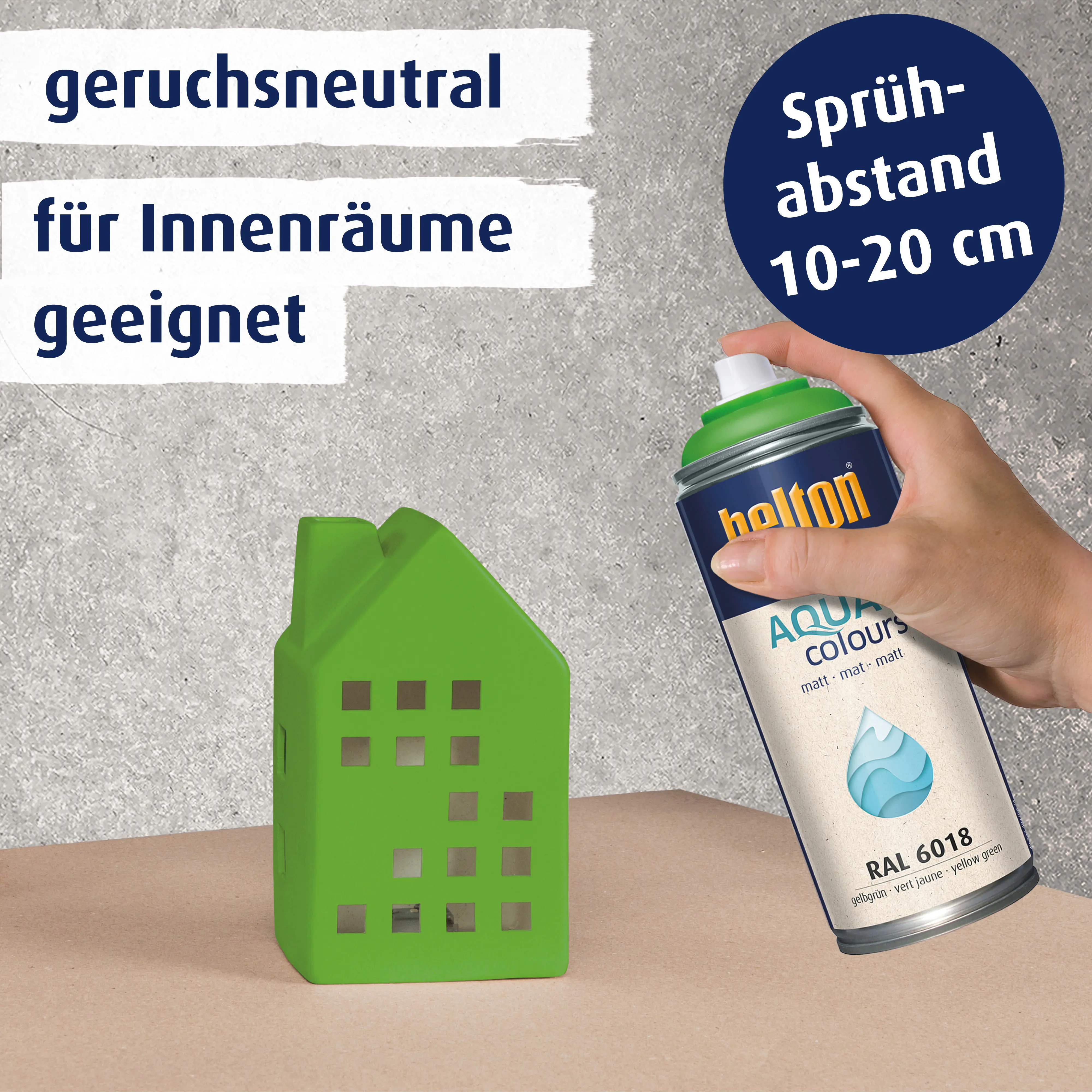 belton free Lackspray AQUAcolours 400 ml gelbgrün matt