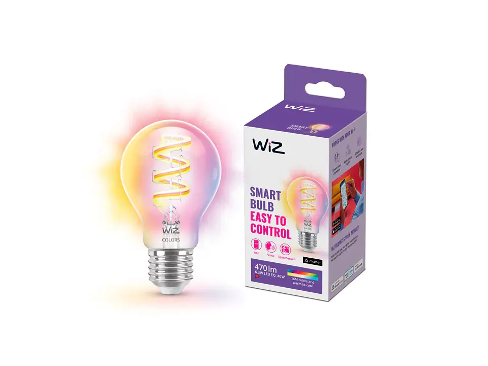 WIZ LED-Leuchtmittel Birnenform A67 E27 6,3W warmweiß bis kaltweiß smart RGB