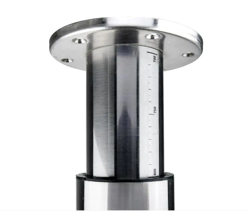 Hettich Tischbein 7,6 x 70 - 110 cm Stahl Edelstahl-Optik - 1 Stück