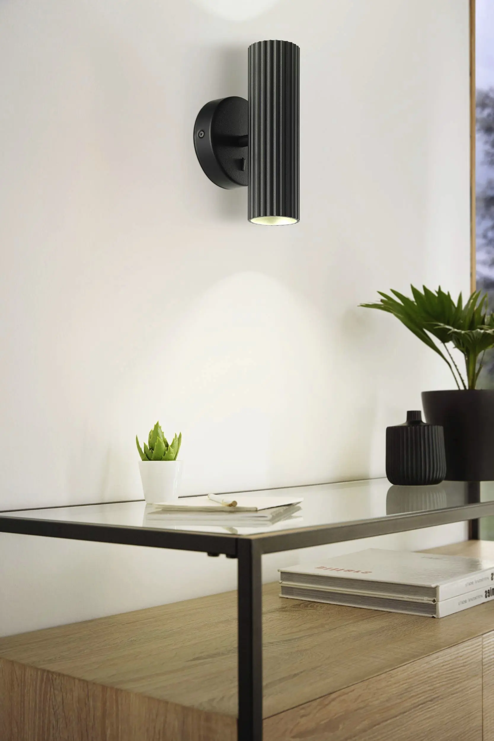 Eglo Wandleuchte Portillo schwarz 20 x 11 cm Eglo Wandleuchte Portillo schwarz 20 x 11 cm