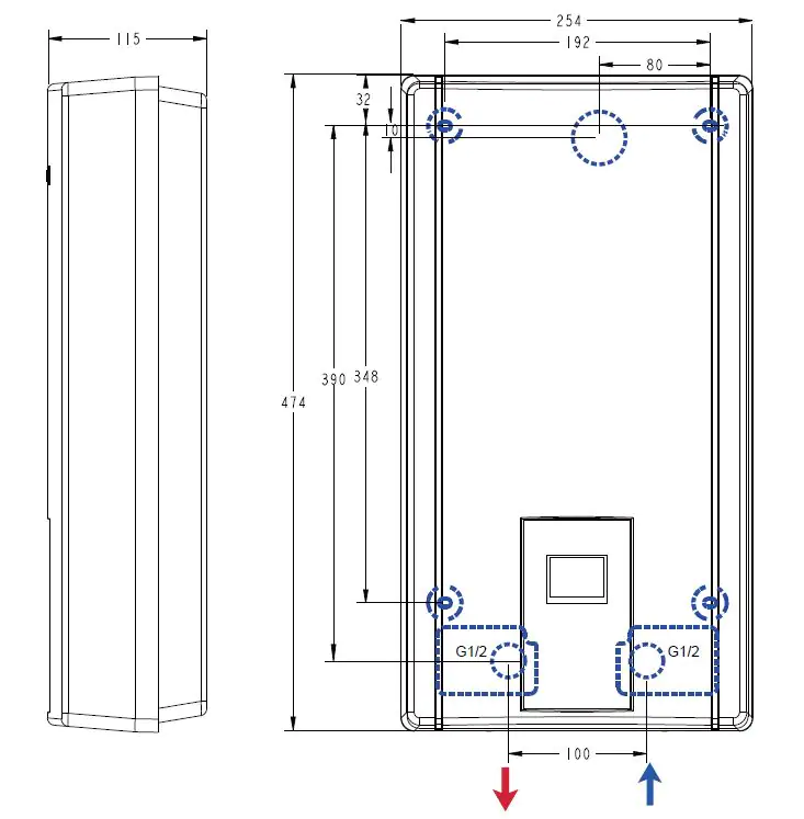 Thermoflow Durchlauferhitzer ELEX 21 kW elektronisch Thermoflow Durchlauferhitzer ELEX 21 kW elektronisch