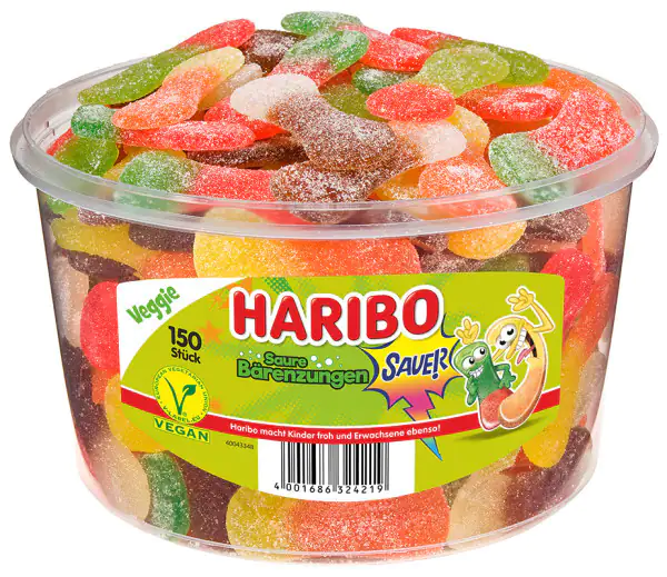 Haribo Fruchtgummi Saure Bärenzungen 1,35 kg